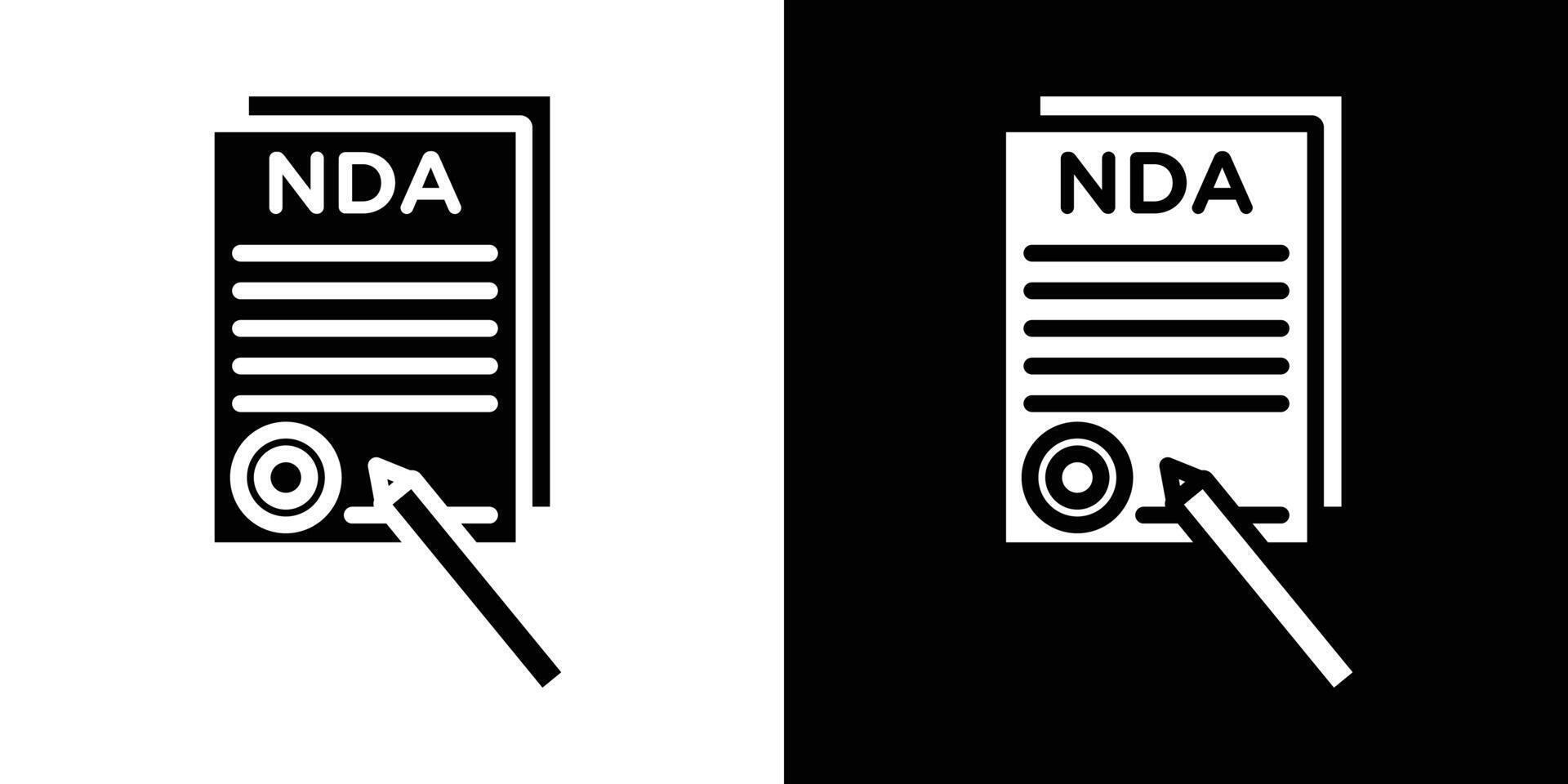 NDA icon Isolated flat in outline vector
