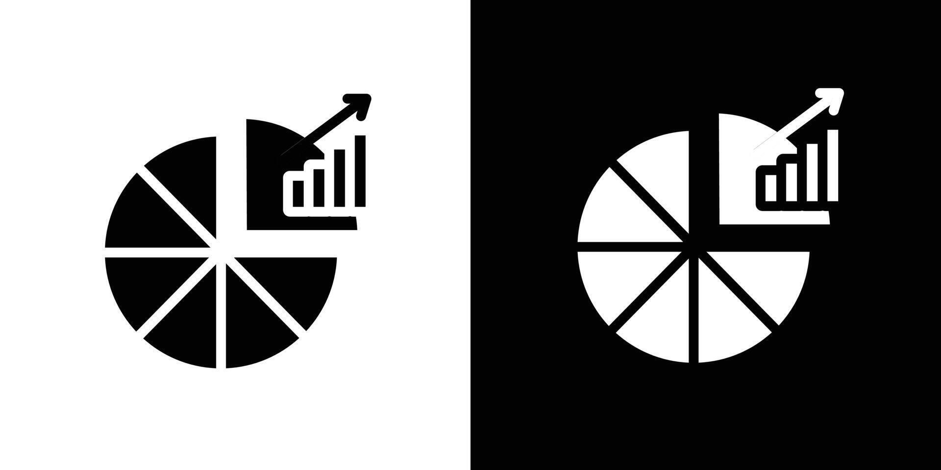 Market share icon Isolated flat in outline vector
