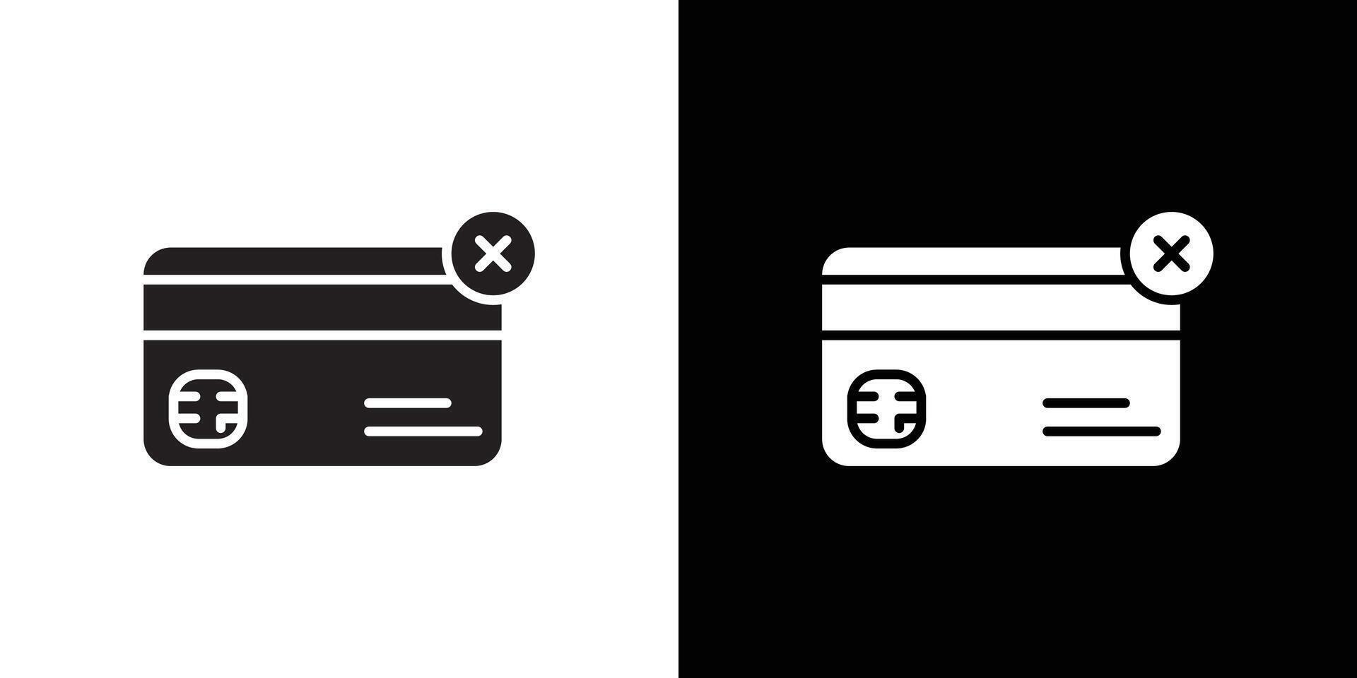 Payment cancel icon Thin line flat illustration vector