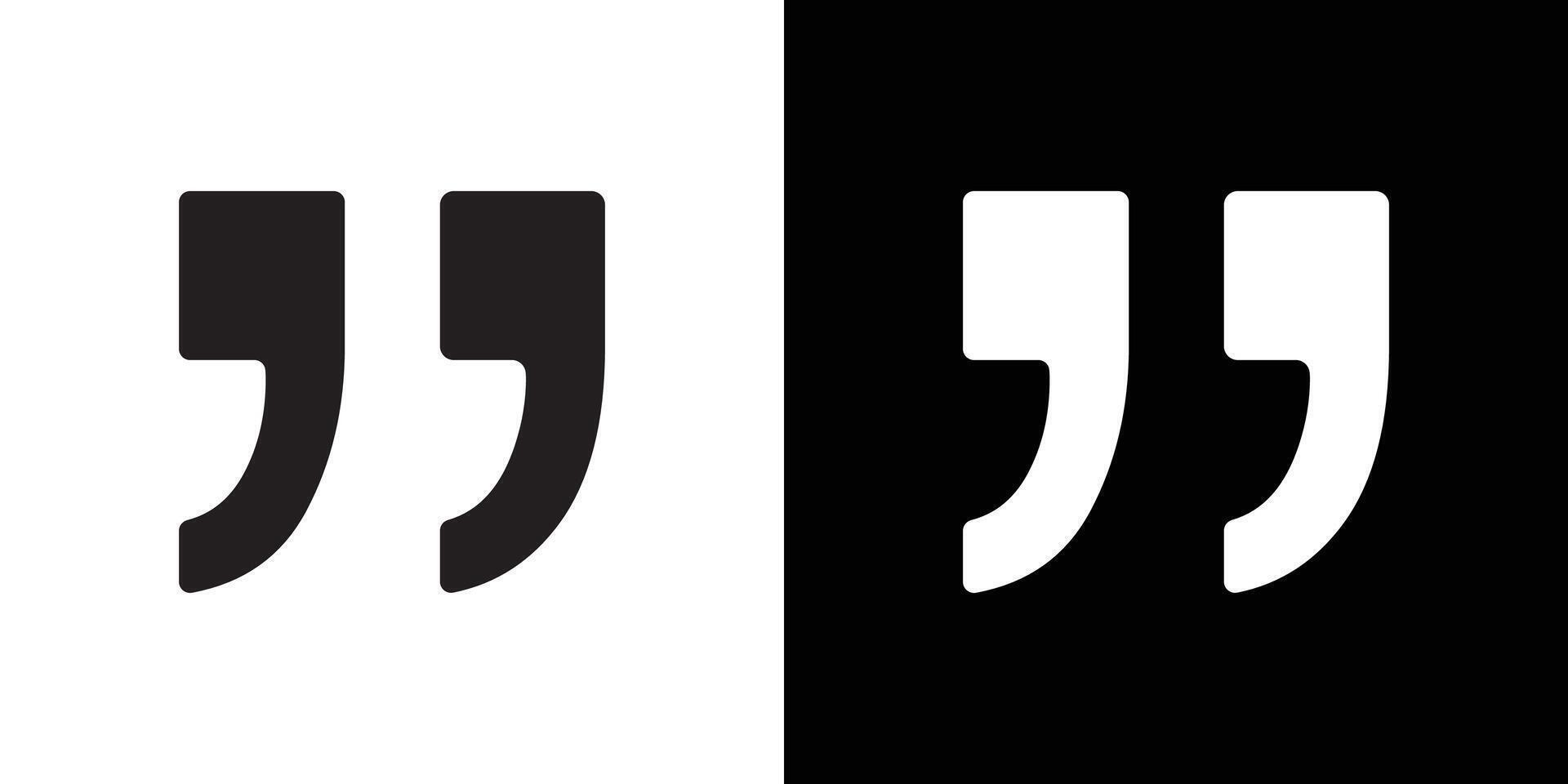 Quote icon Thin line flat illustration vector