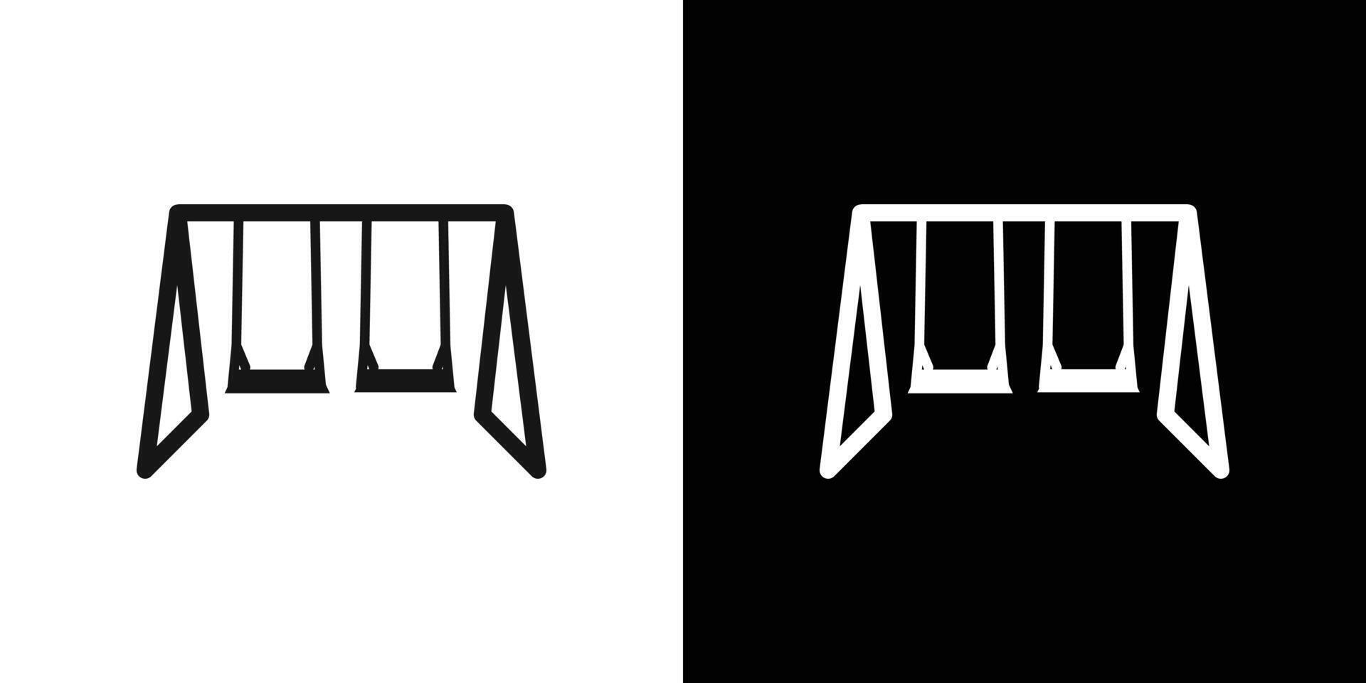 swing icon Thin line flat illustration vector