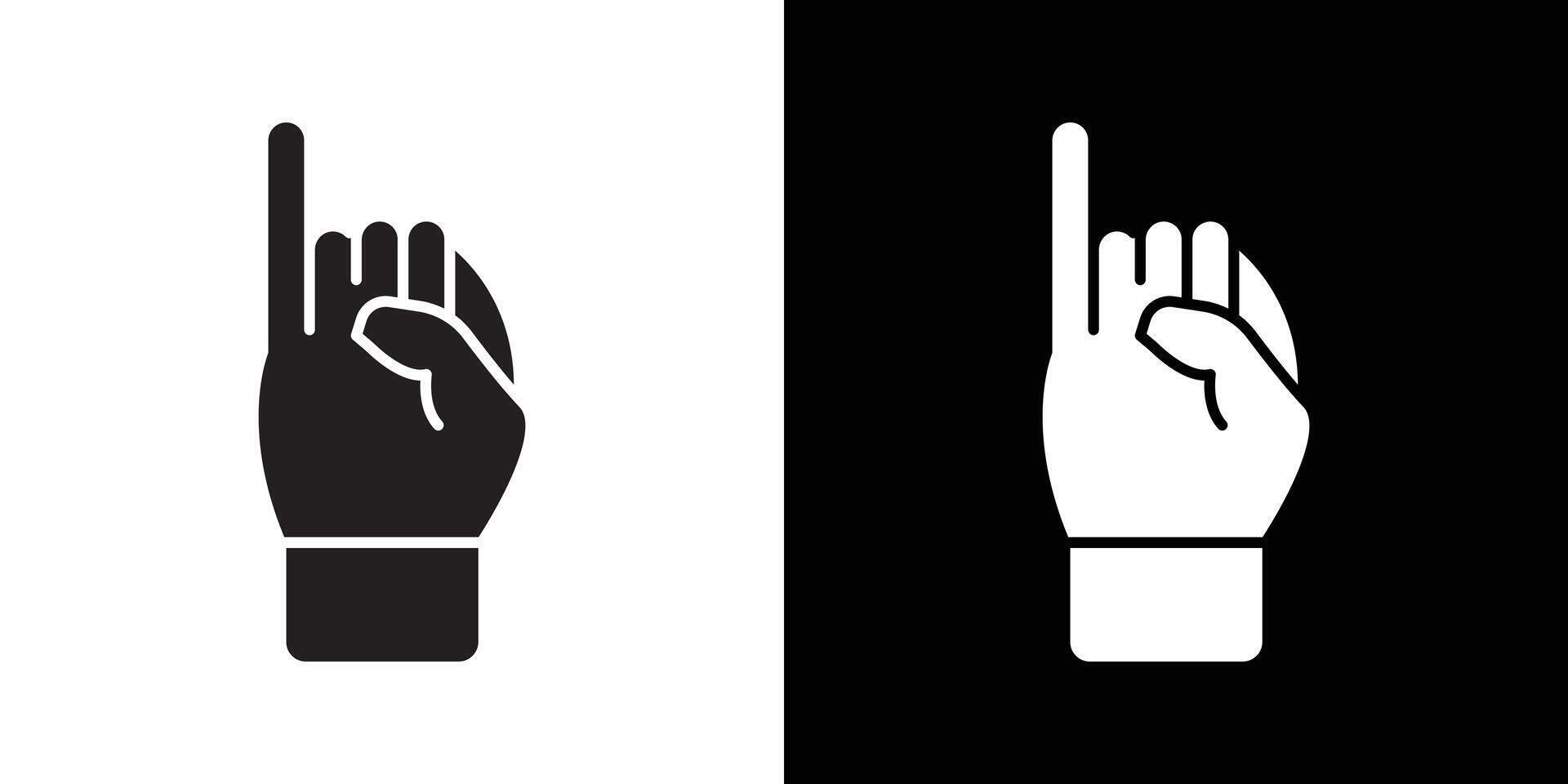 Pinky finger icon Thin line flat illustration vector