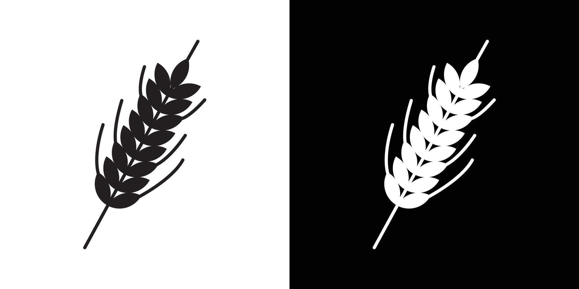 Rye icon Thin line flat illustration vector