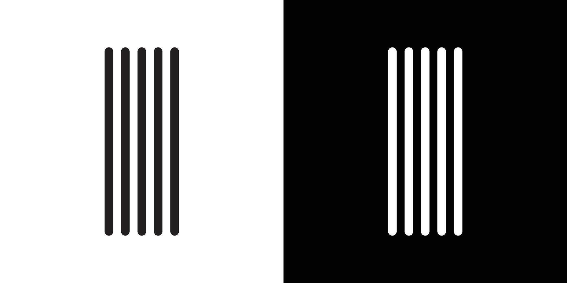 Pillar column icon Thin line flat illustration vector