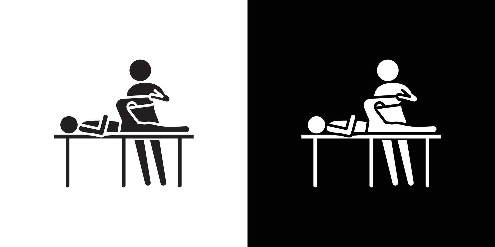 Physiotherapy icon Thin line flat illustration vector