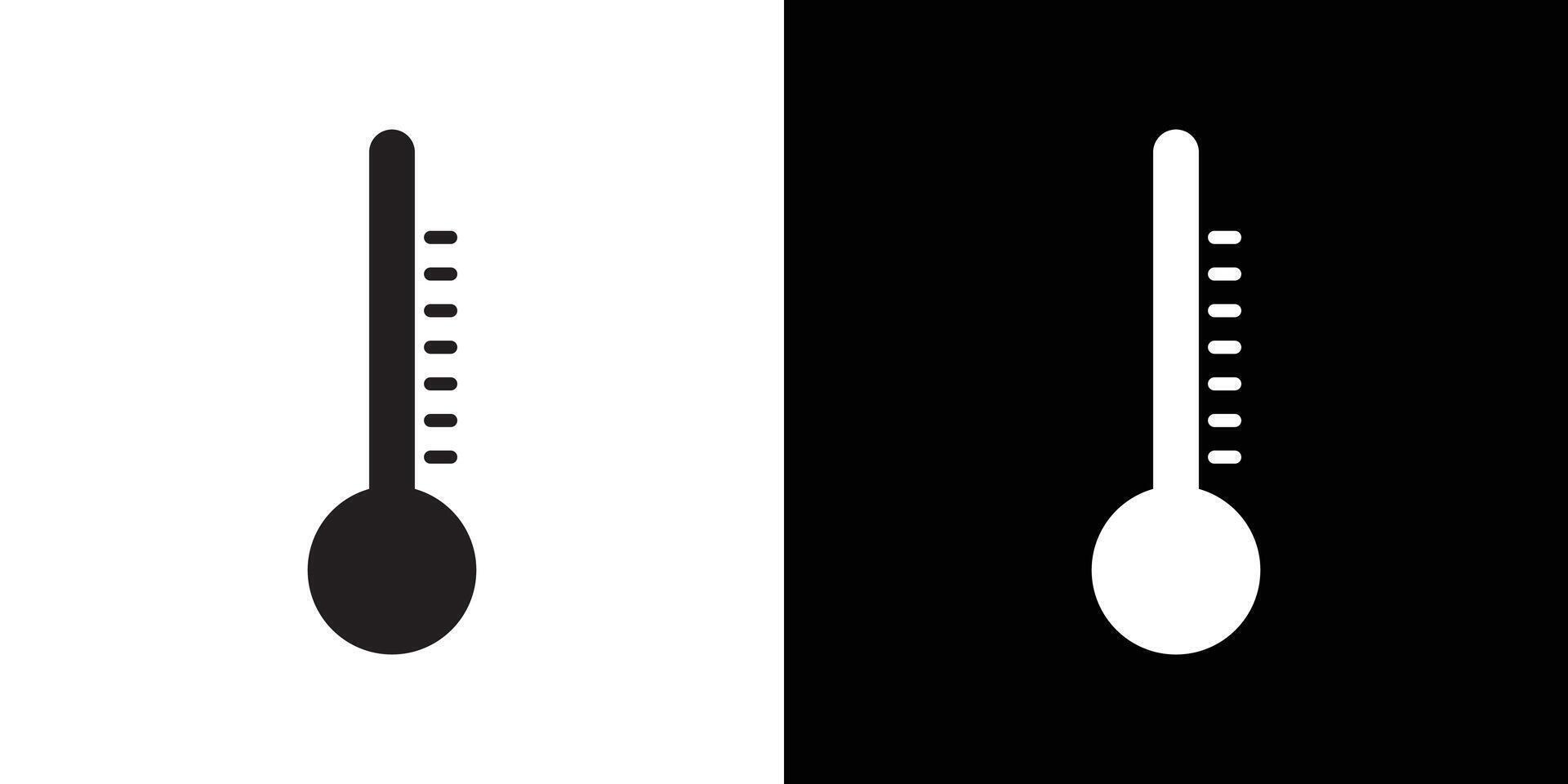 Thermometer icon Thin line flat illustration vector