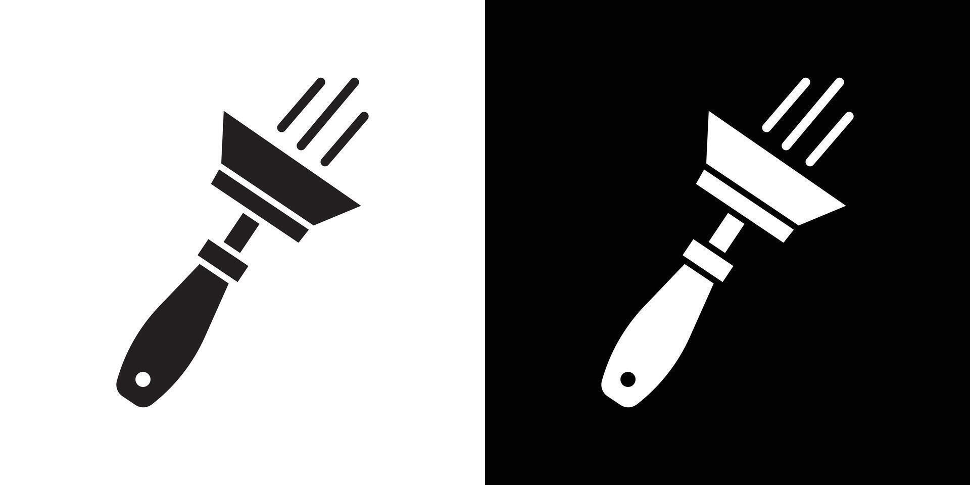 Plastering process icon Thin line flat illustration vector