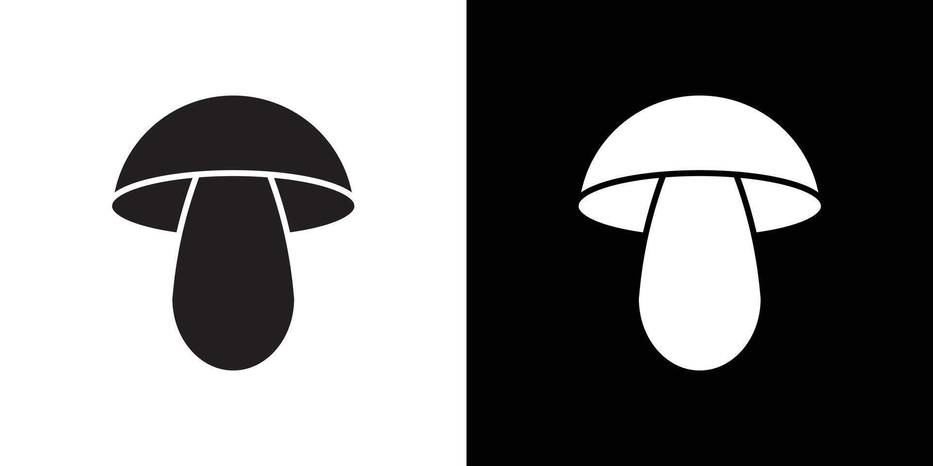mushroom icon Thin line flat illustration vector