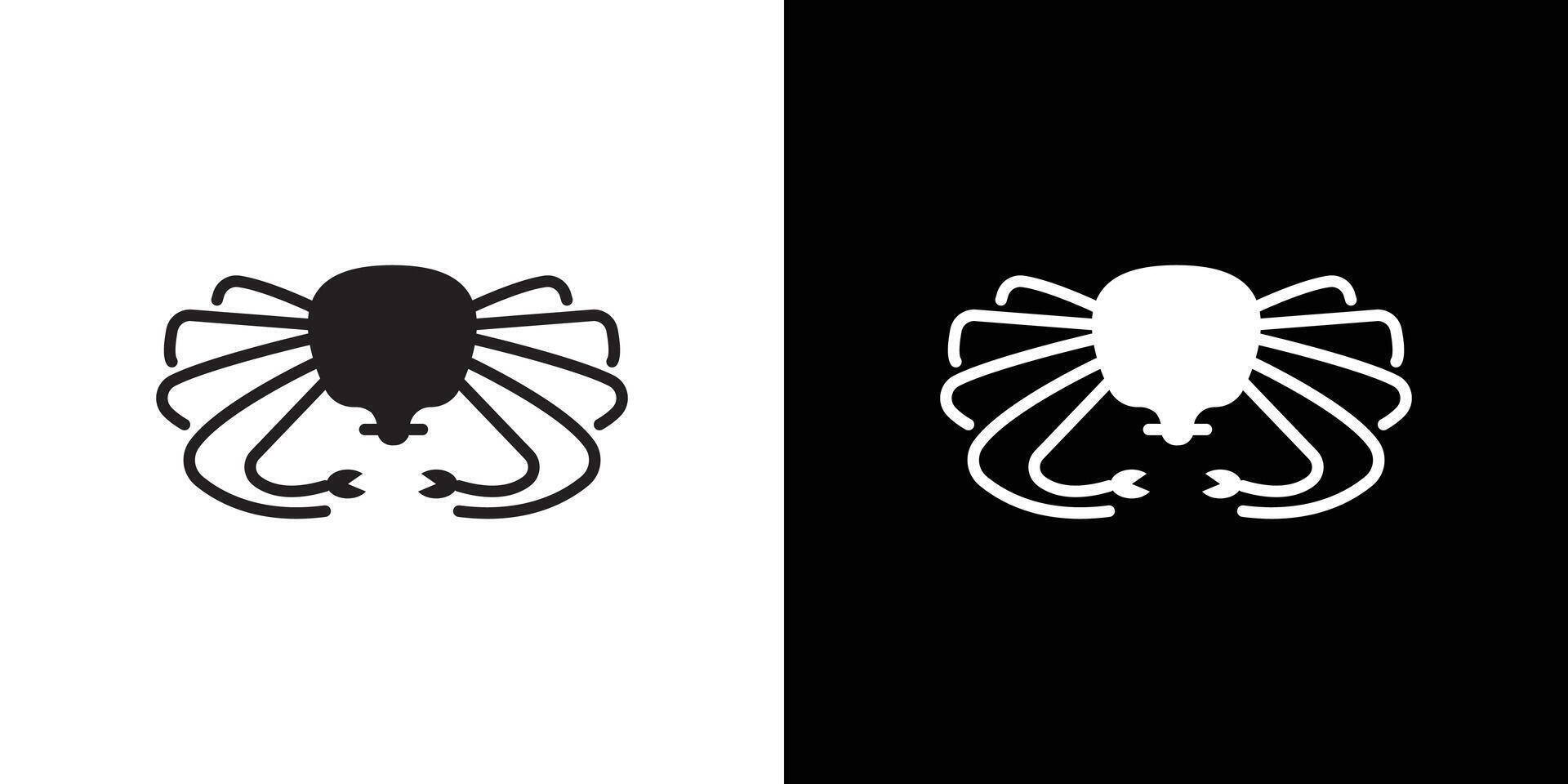 Crabs icon Thin line flat illustration vector
