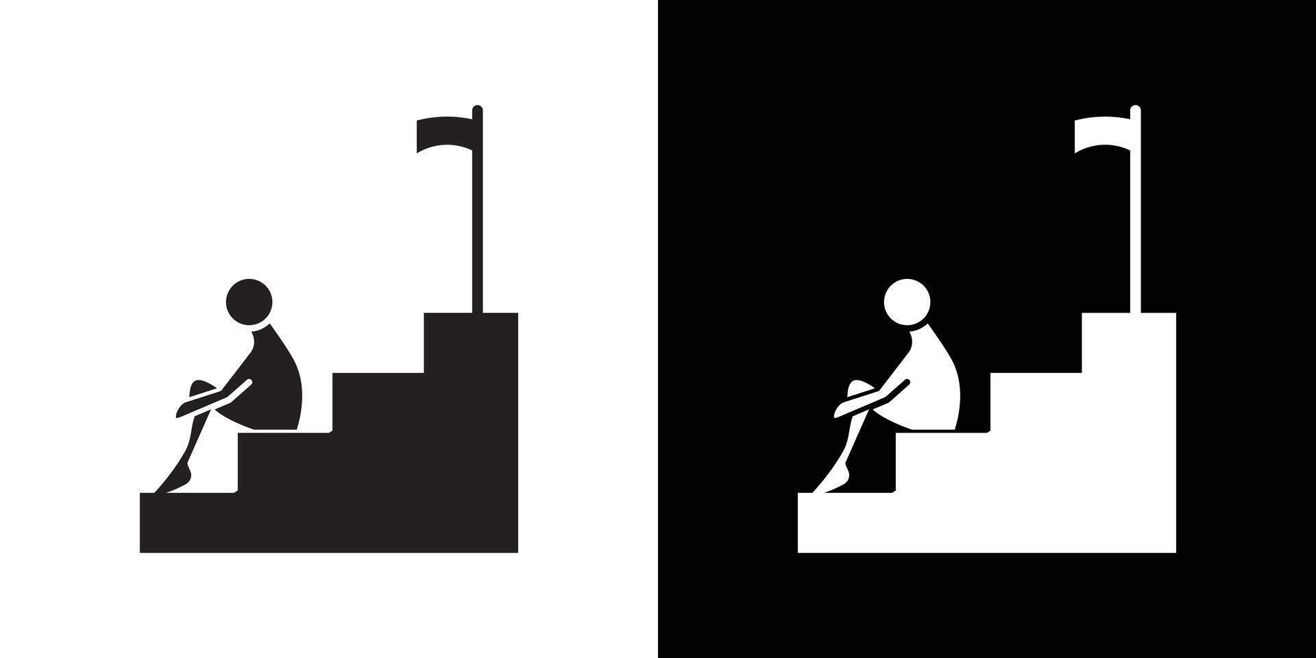 Fail or failure icon Thin line flat illustration vector