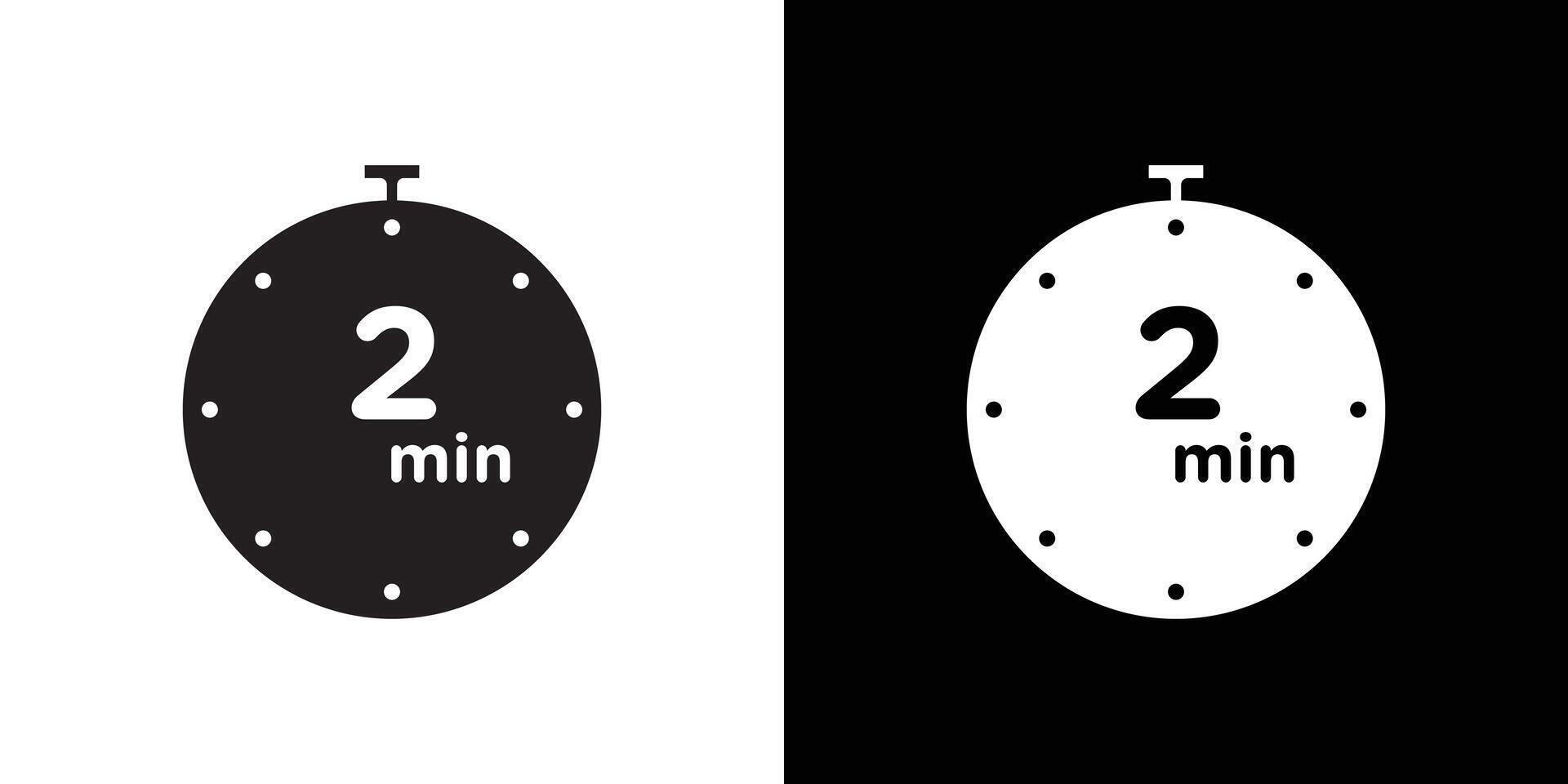 Minute timer icon Thin line flat illustration vector