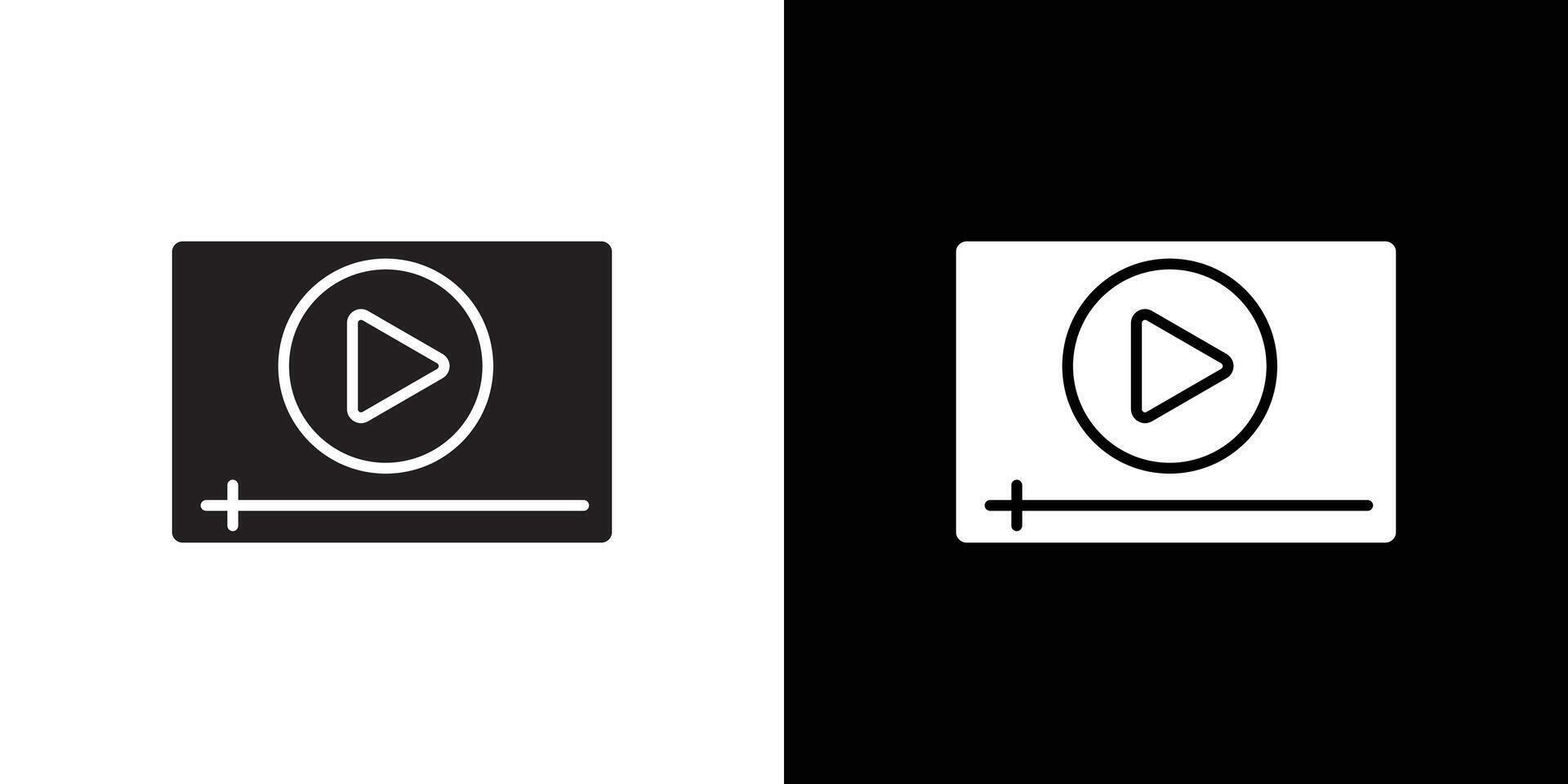 Media player icon Thin line flat illustration vector