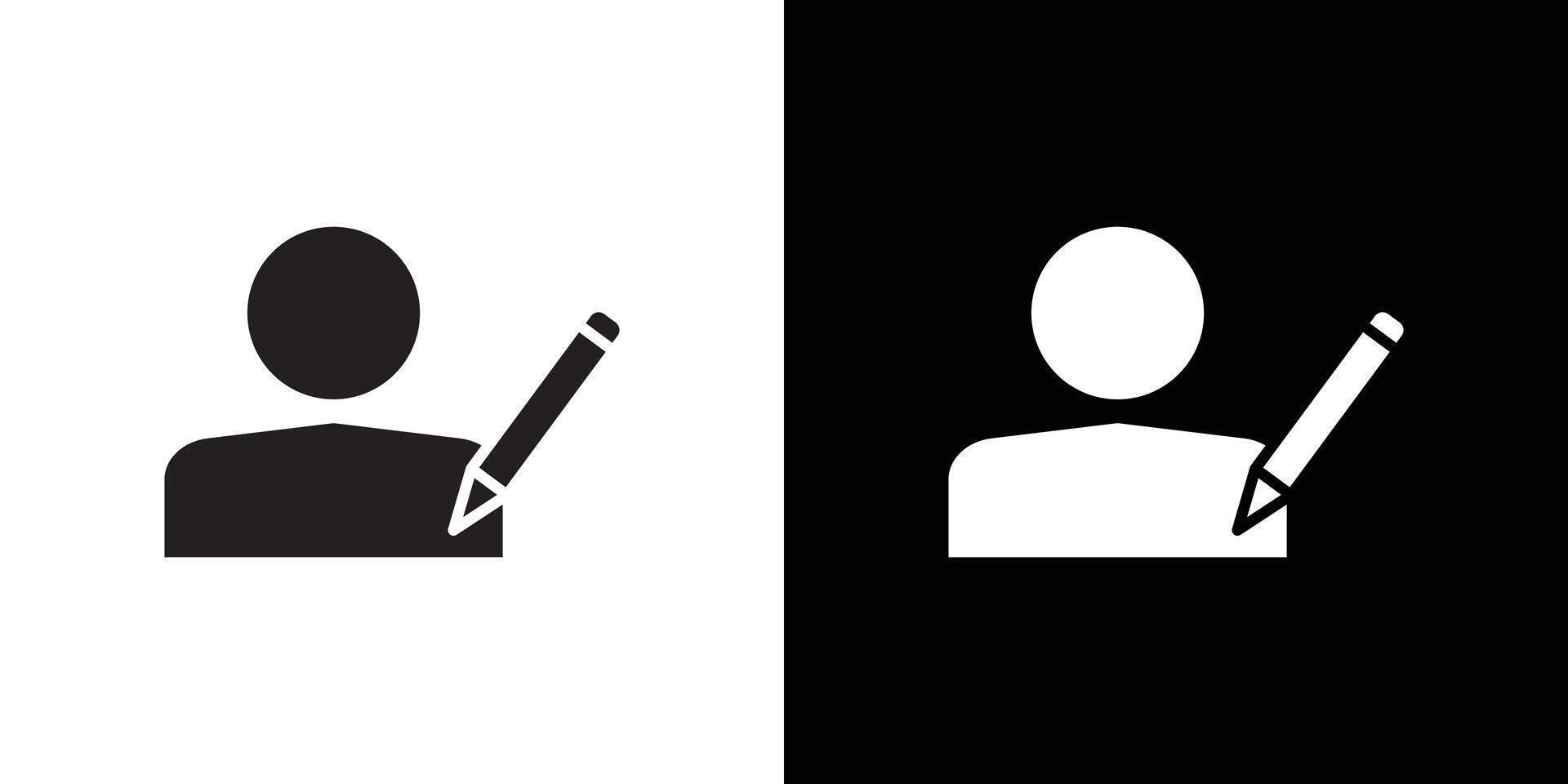 Edit user icon Thin line flat illustration vector