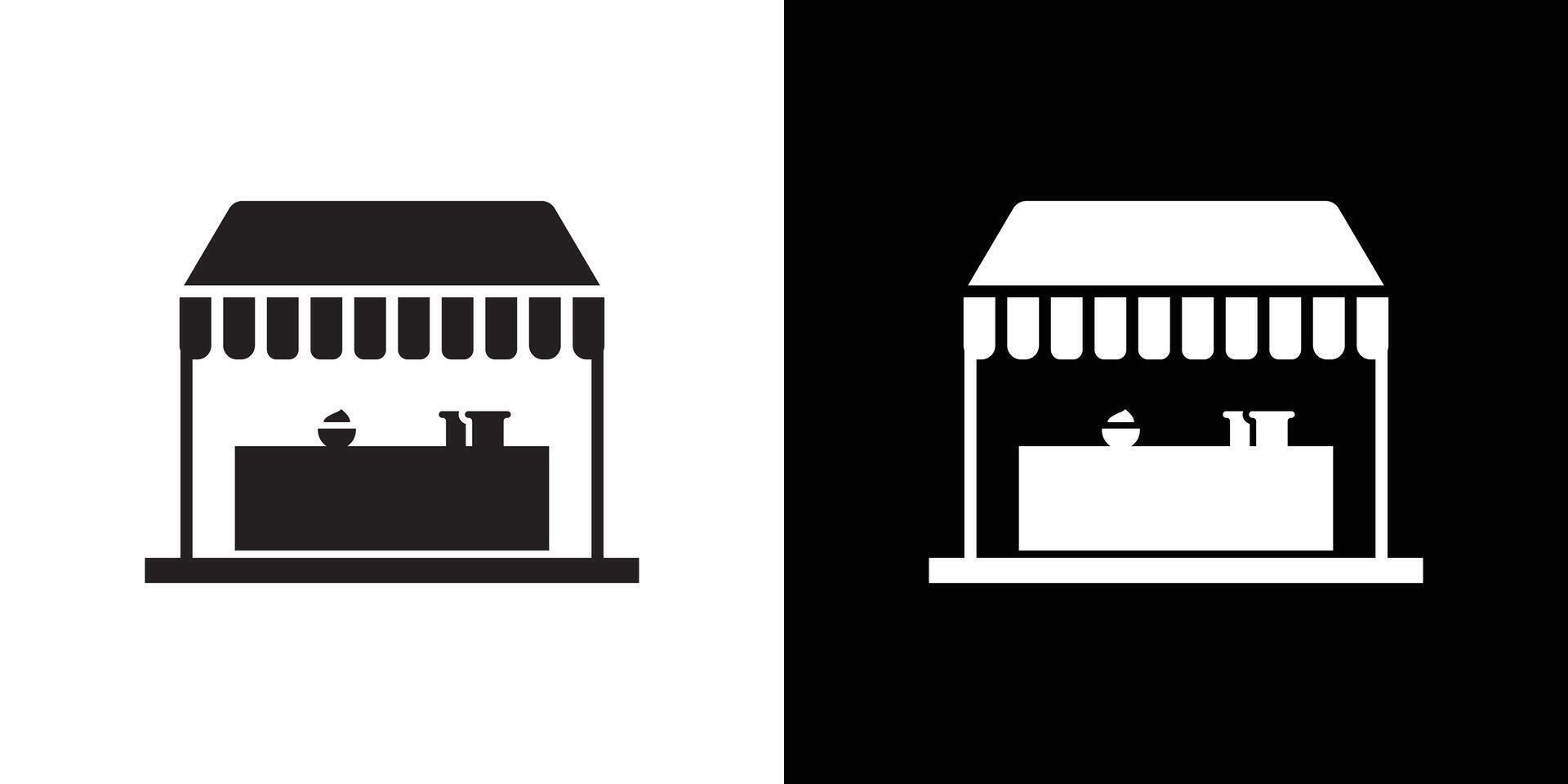 Fresh bakery pastry shop icon Thin line flat illustration vector