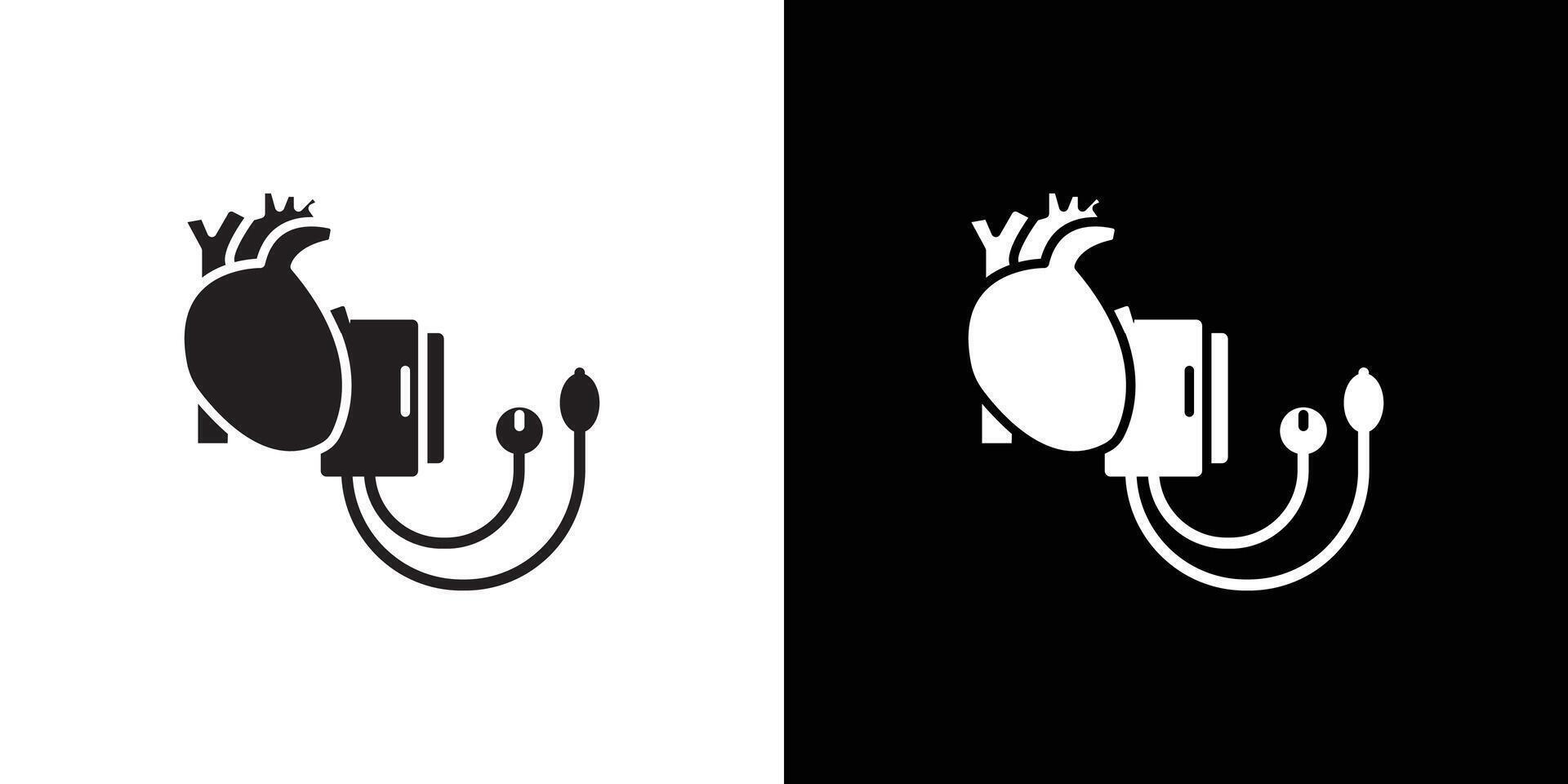Blood pressure icon Thin line flat illustration vector