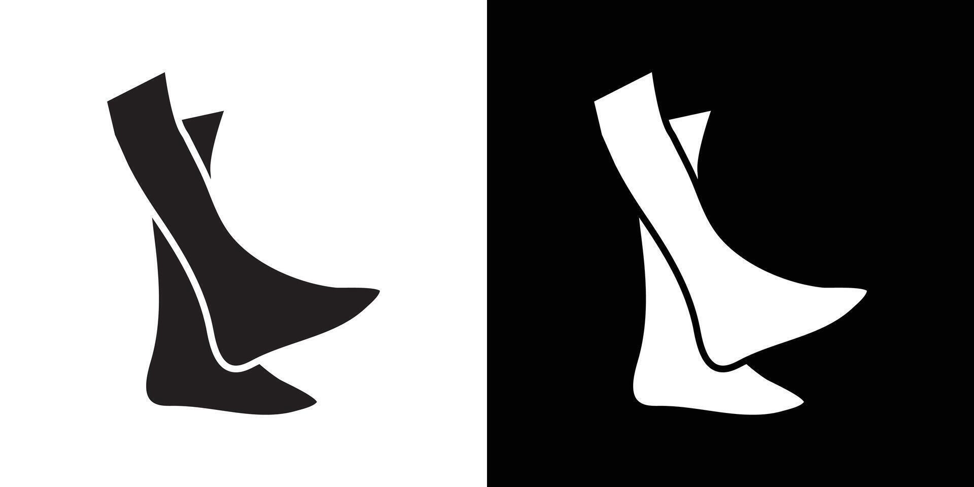 Legs icon Thin line flat illustration vector