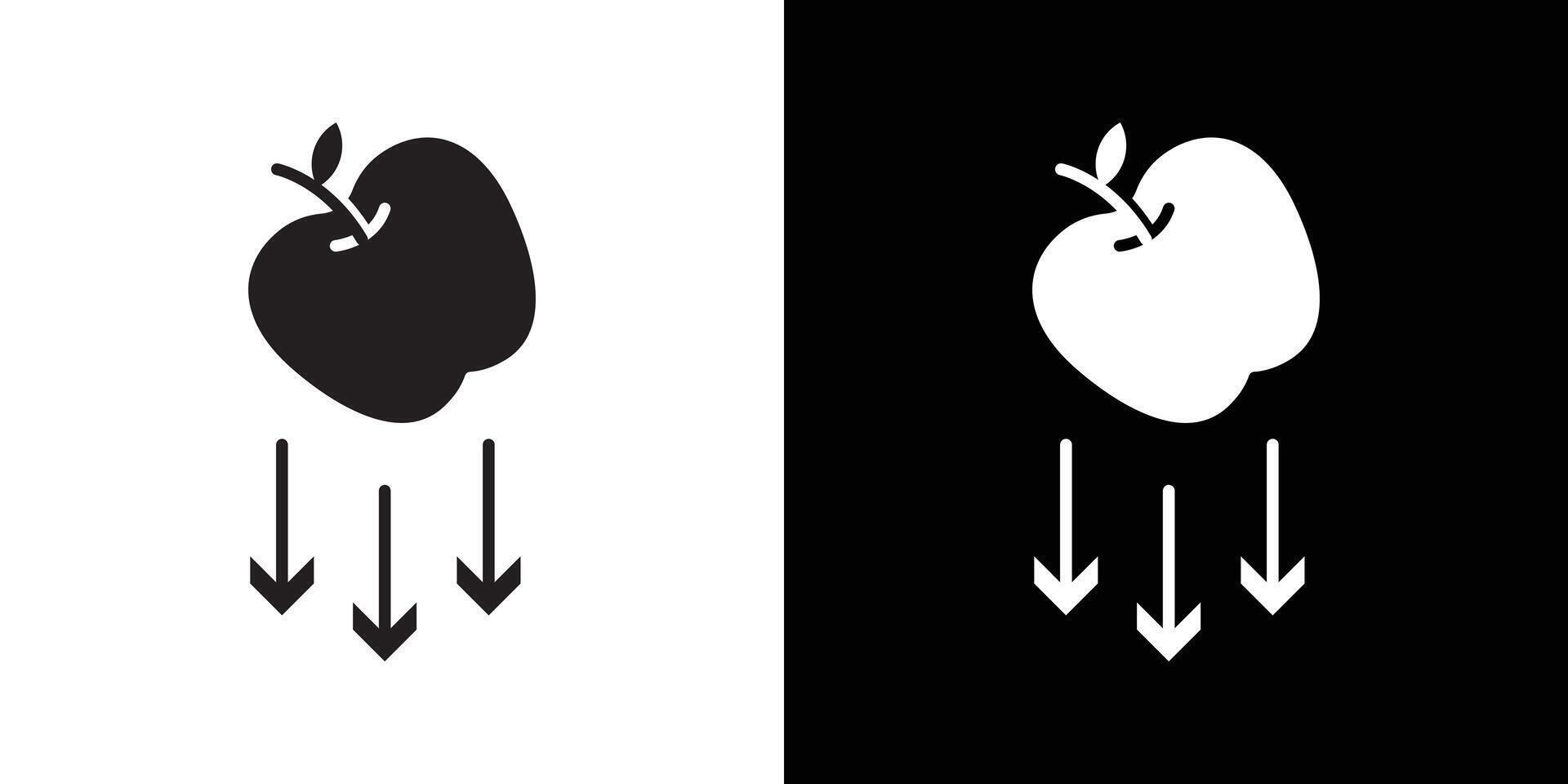 Gravity icon Thin line flat illustration vector