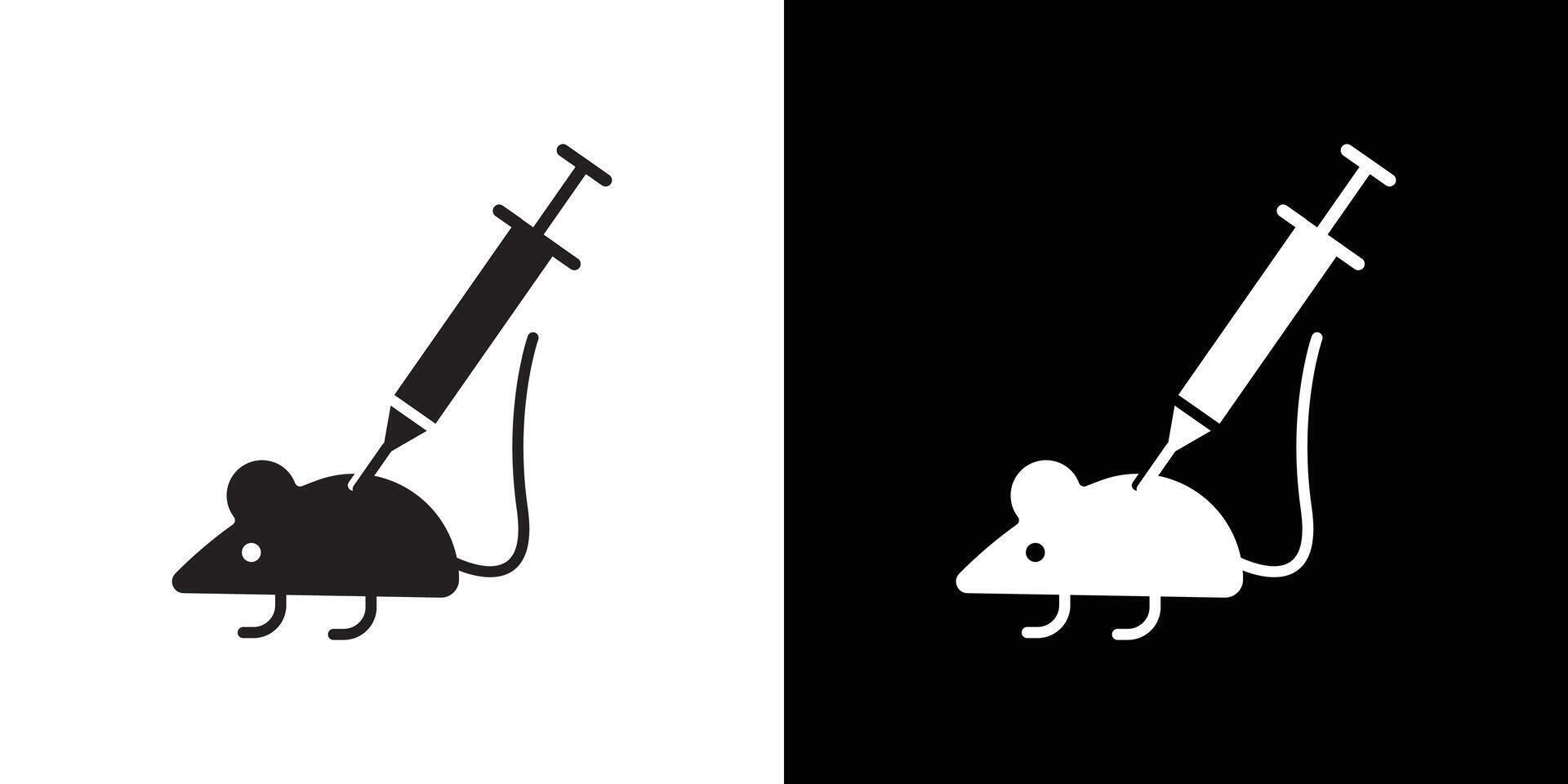 Lab rat experiment icon Thin line flat illustration vector