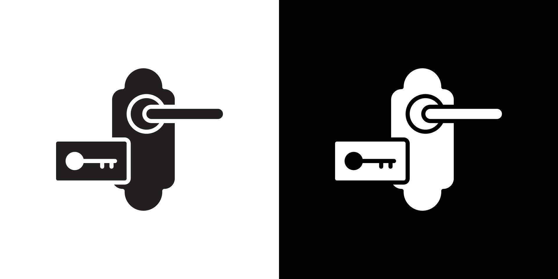 Keycard access icon Thin line flat illustration vector