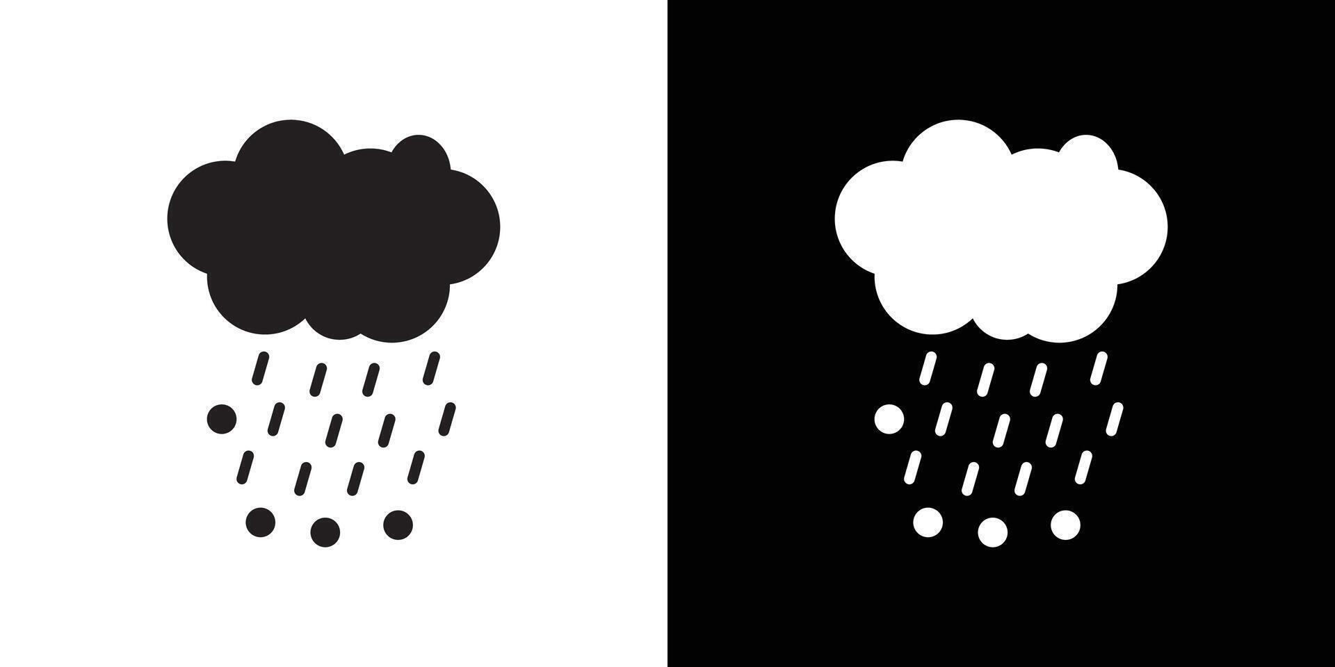 Hail icon Thin line flat illustration vector