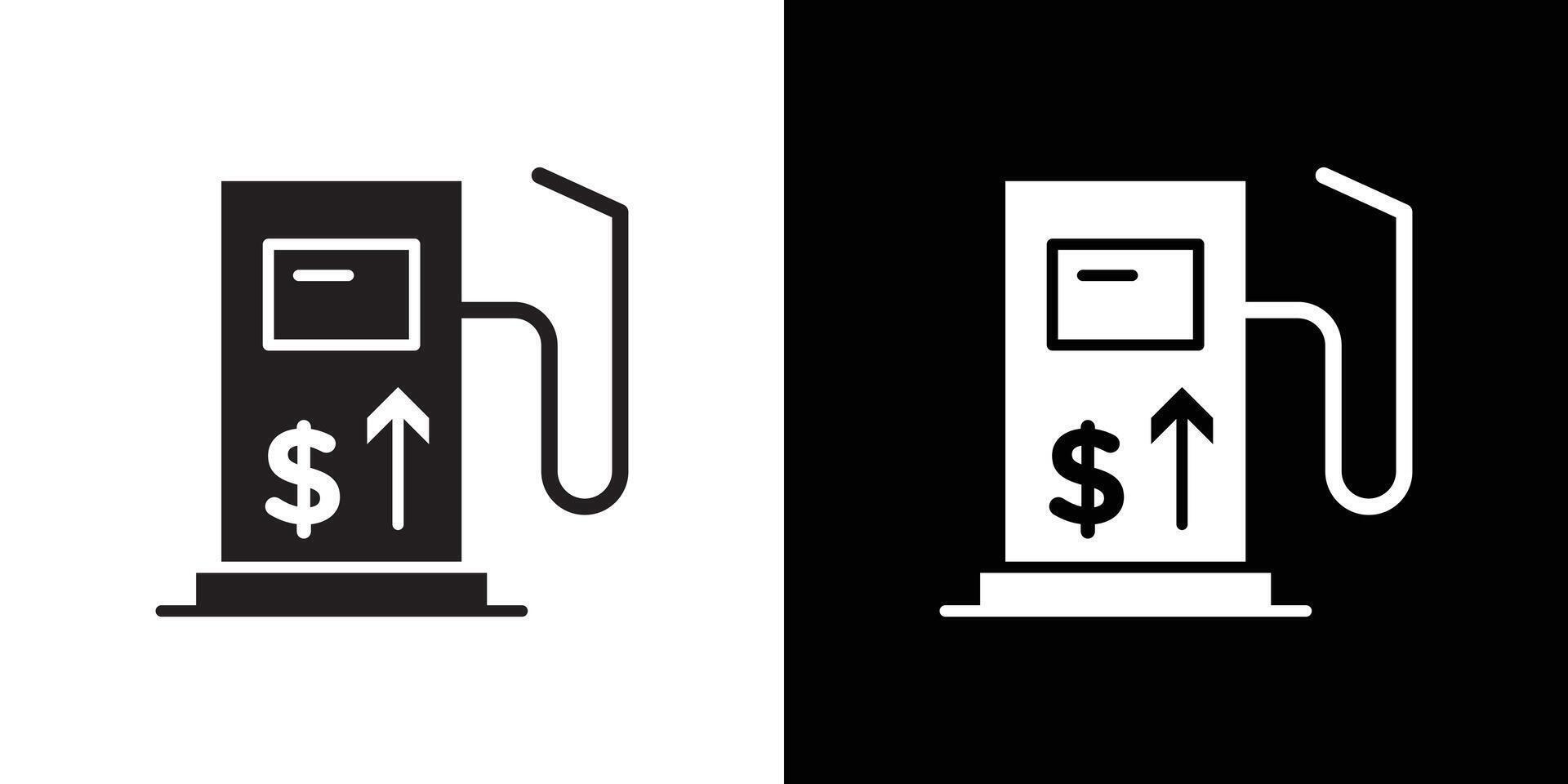 Fuel price increase icon Thin line flat illustration vector
