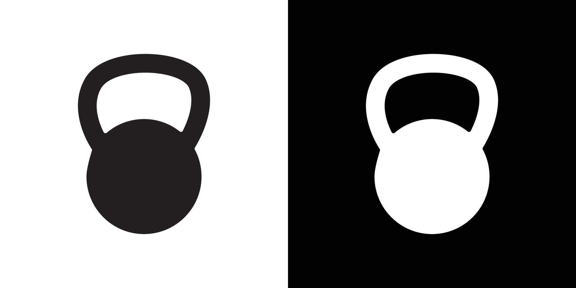 kettlebell icon Thin line flat illustration vector