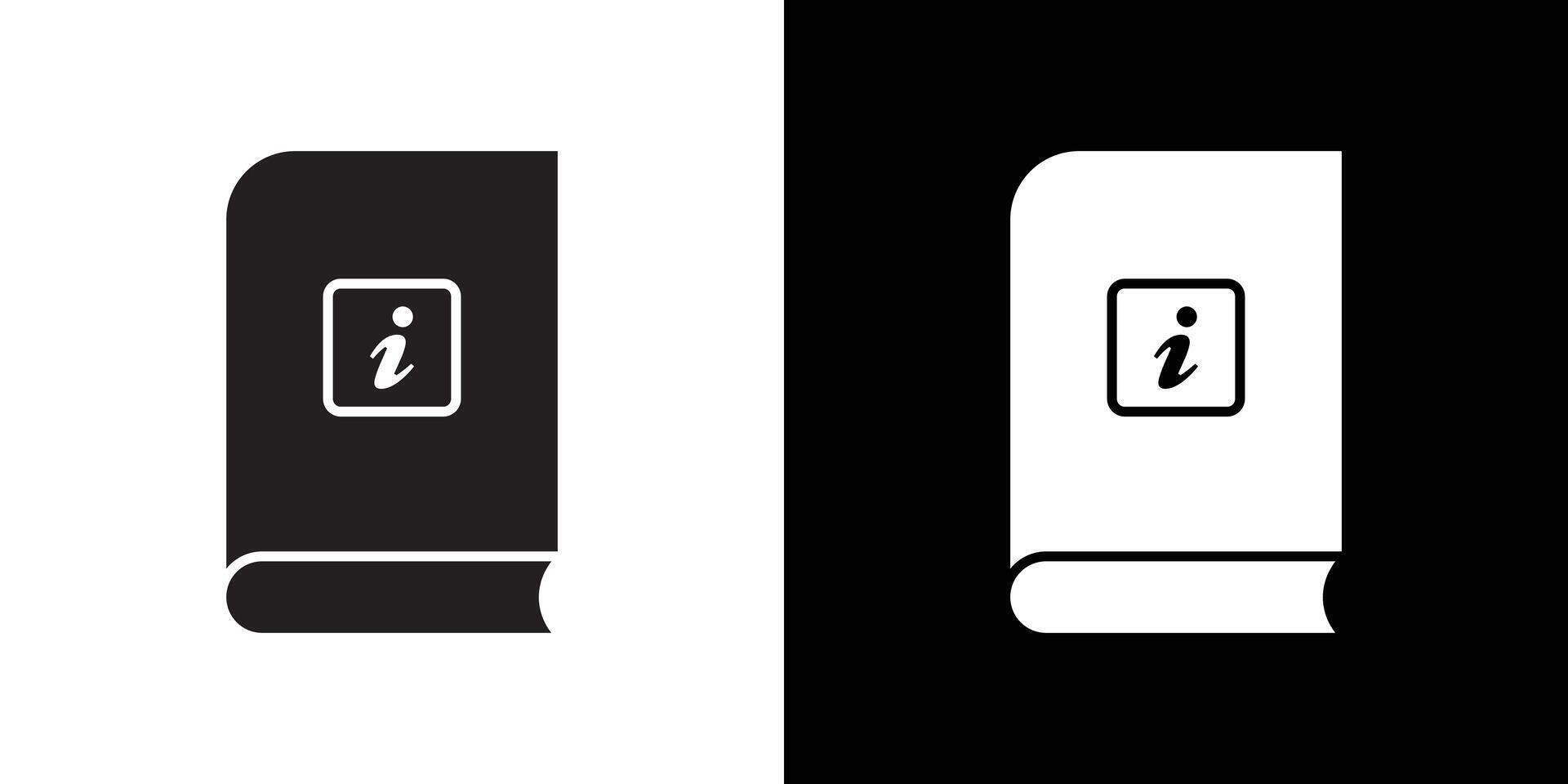Information book icon Thin line flat illustration vector
