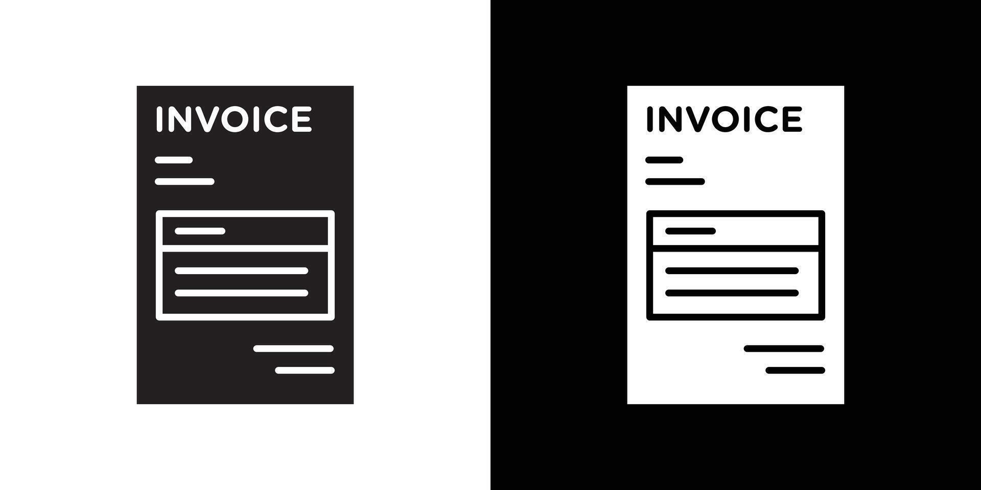 Invoice icon Thin line flat illustration vector