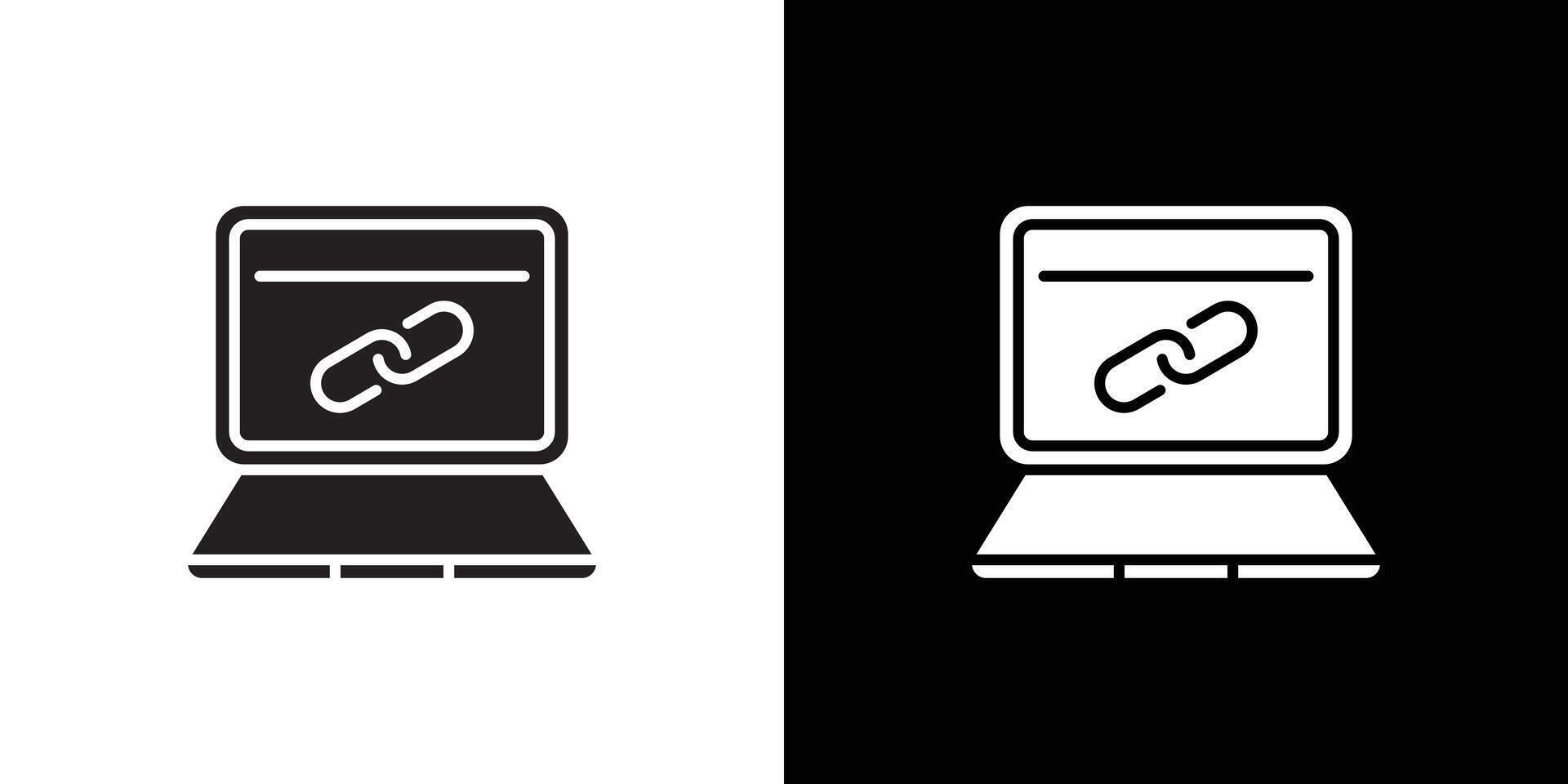 Backlink icon Thin line flat illustration vector