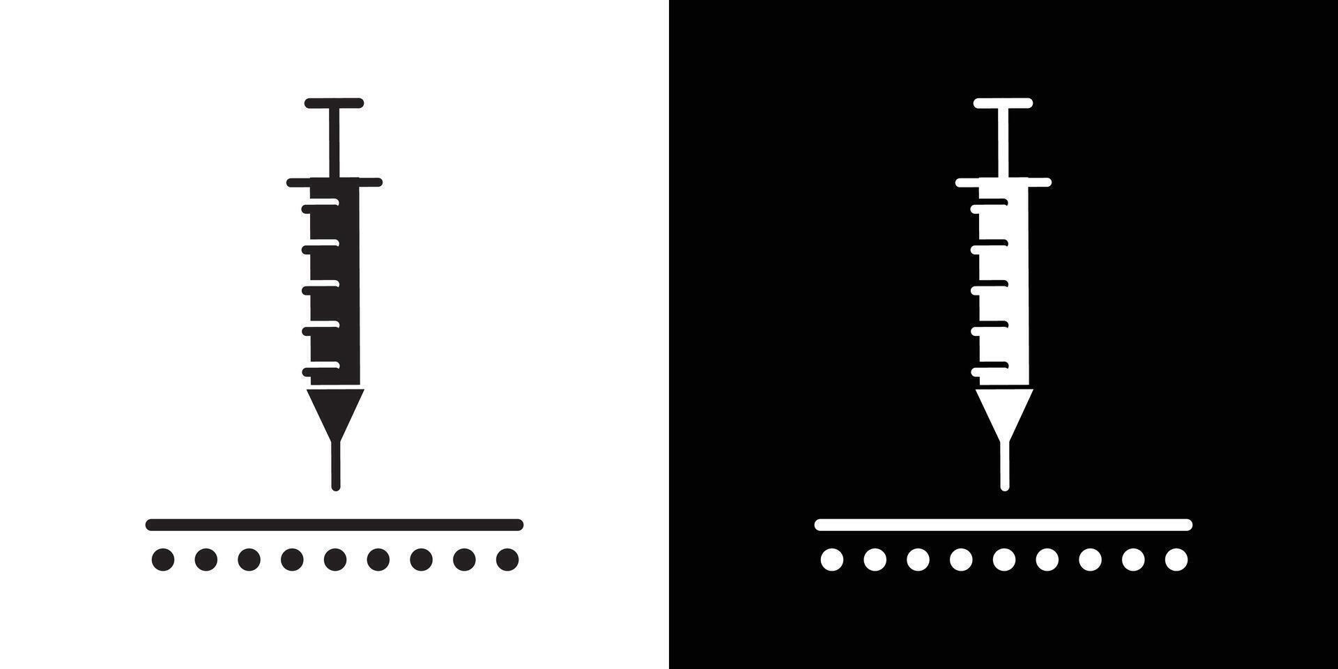 Intradermal injection icon Thin line flat illustration vector