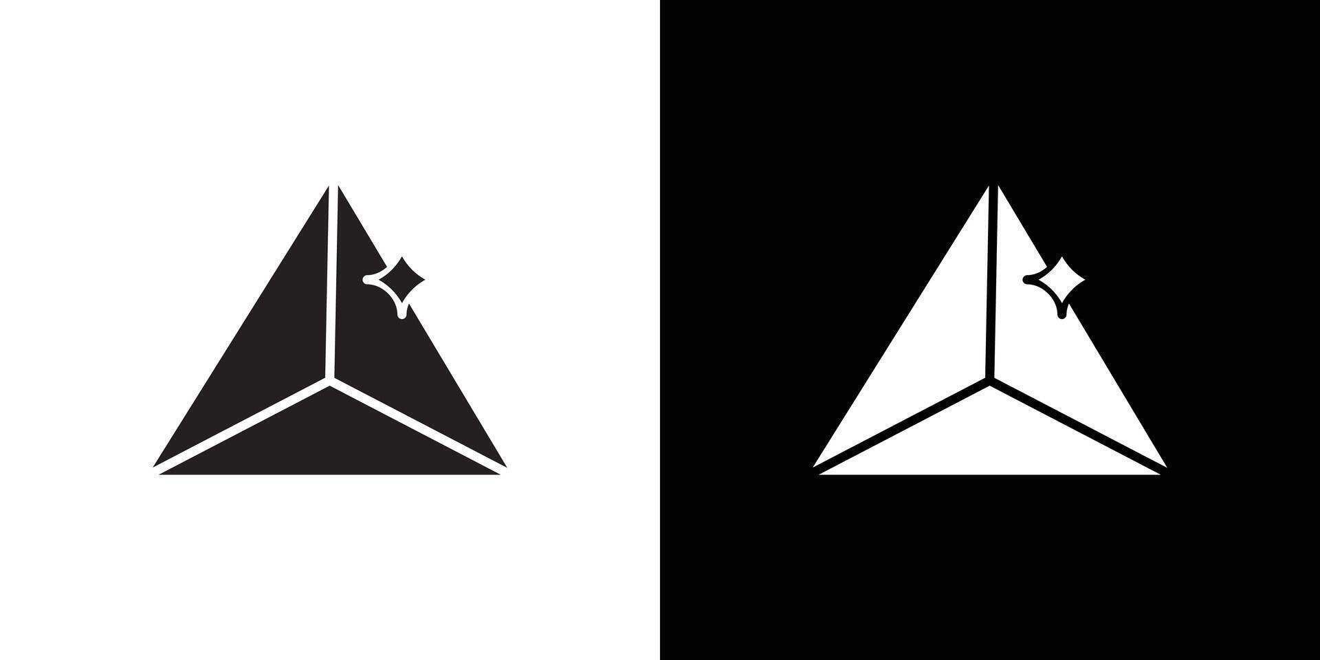 crystal prism icon Thin line flat illustration vector