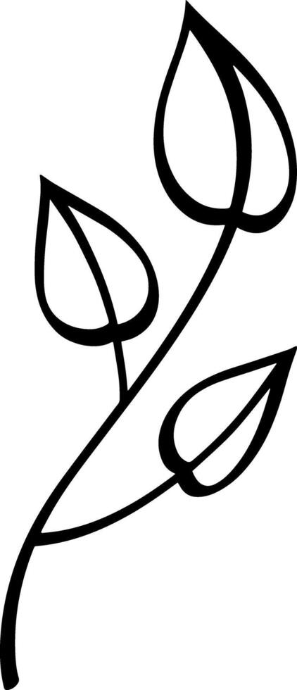Branch ith leaves icon Sketch clipart vector