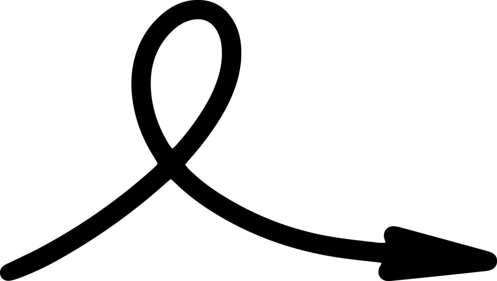 Doodle black arrow clipart Hand drawn art line vector