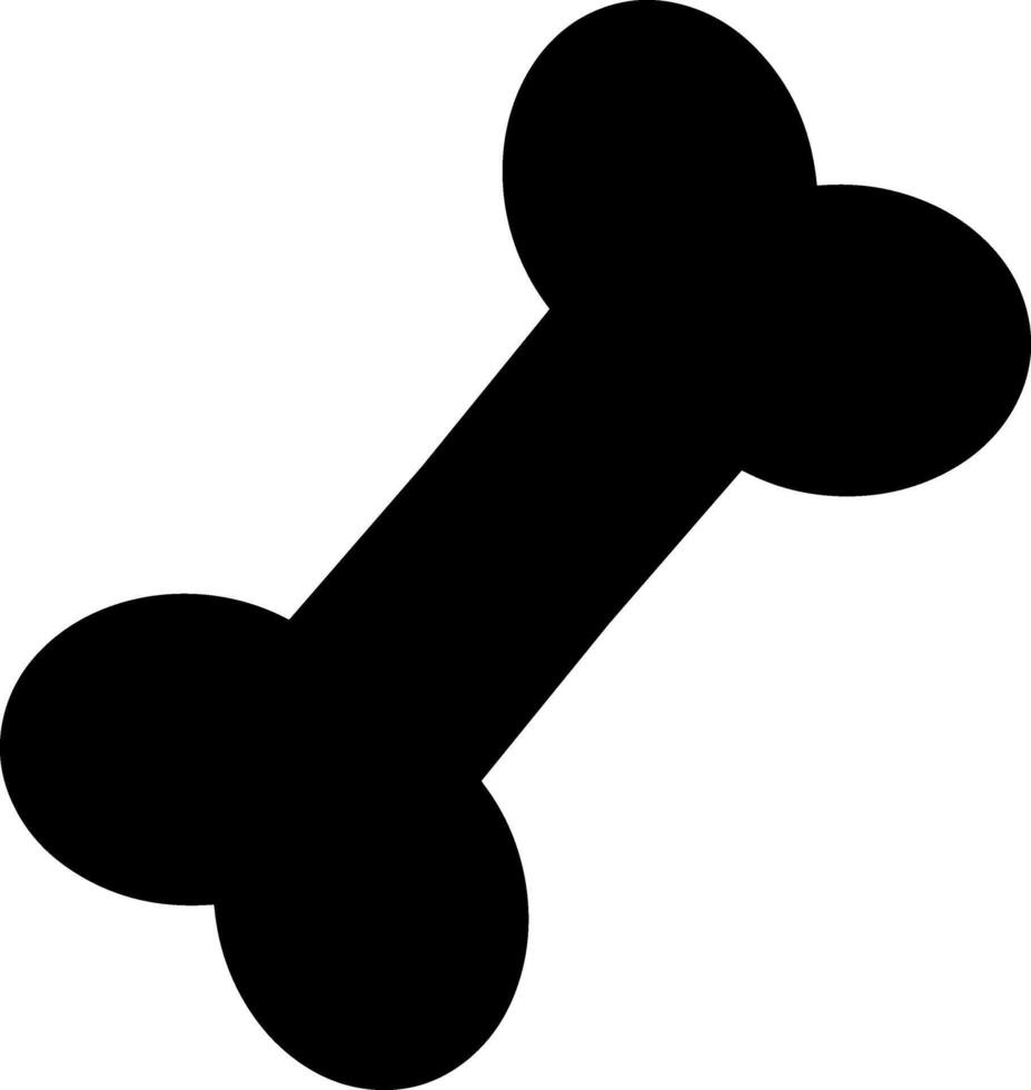 Stencil dog bone icon vector
