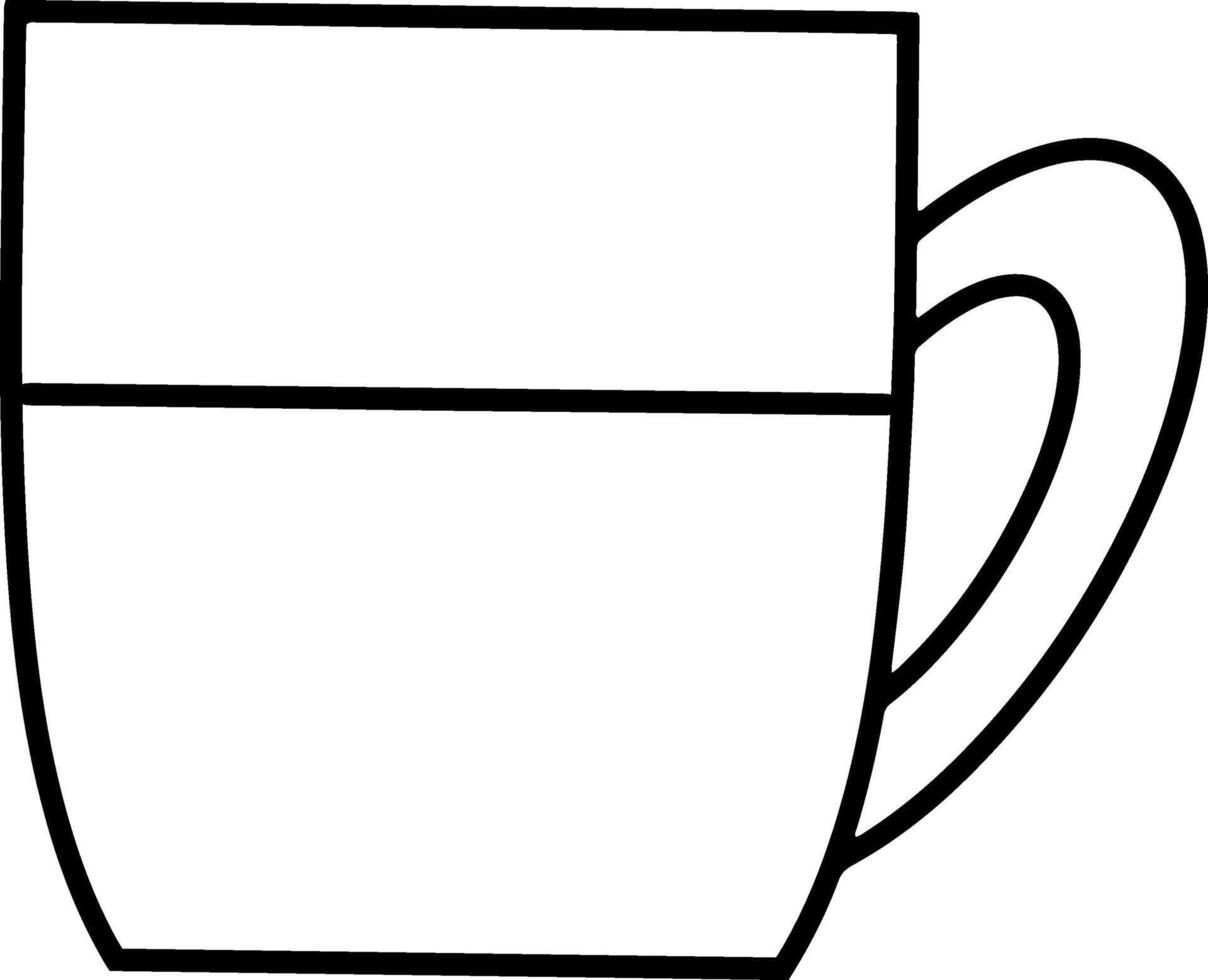 Cup outline icon. Hot drink. Beverage drink vector