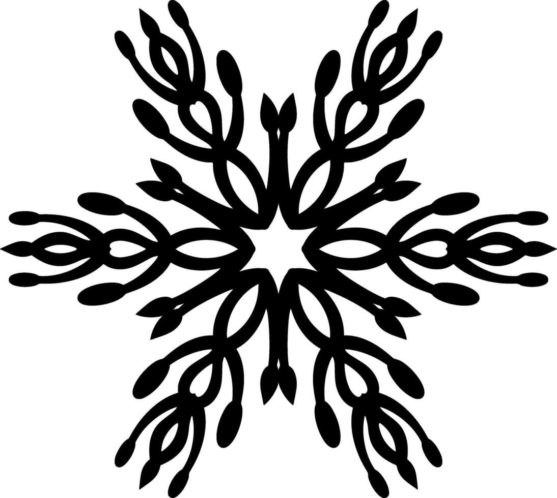 Snowflake icon Winter emblem Xmas design vector