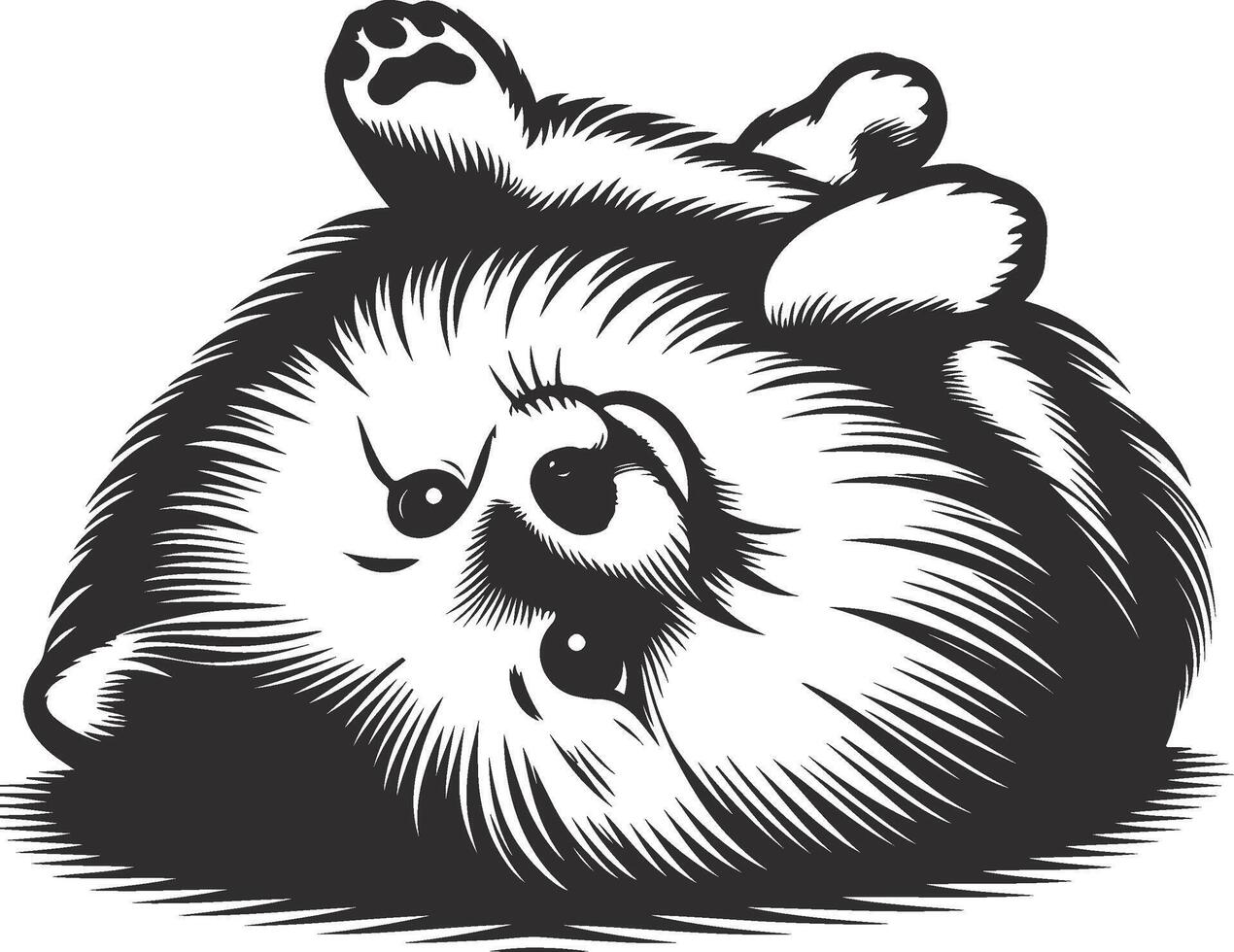 Pomeranian dog illustration vector