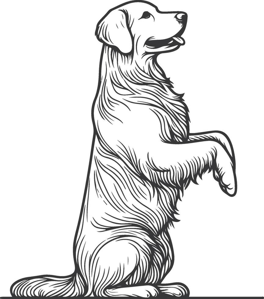 A dog standing up vector