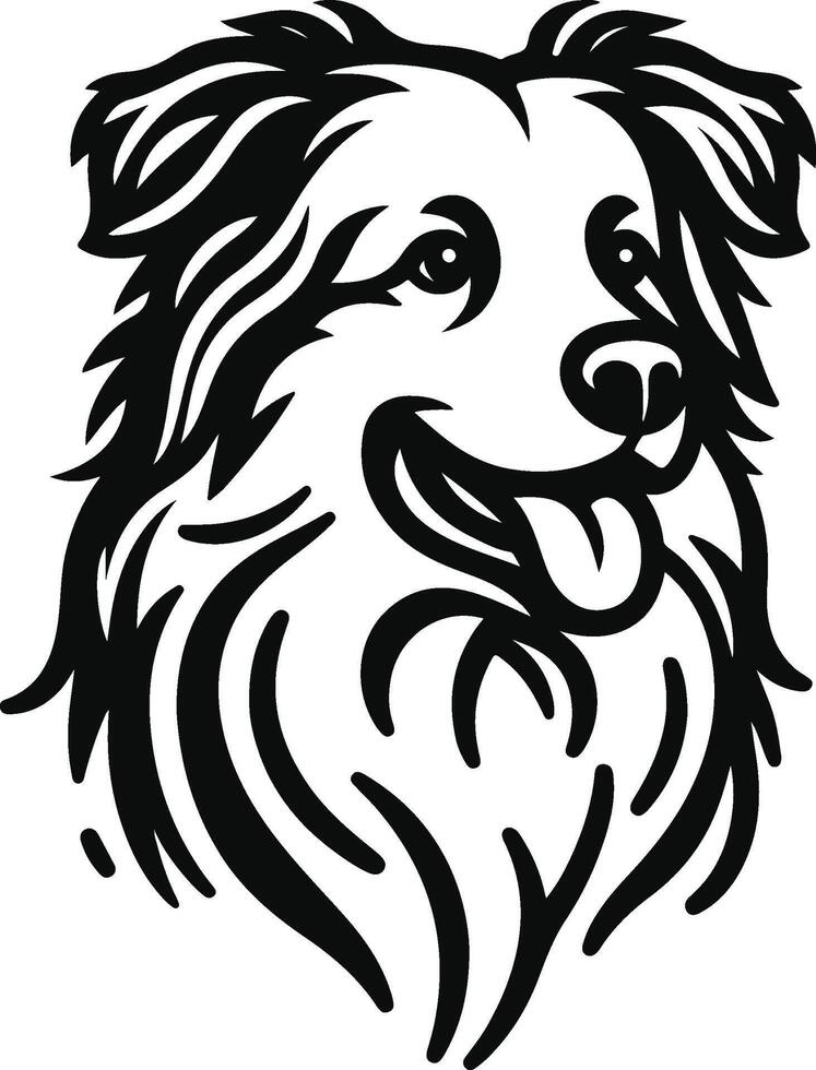 Australian shepherd dog head decal vector