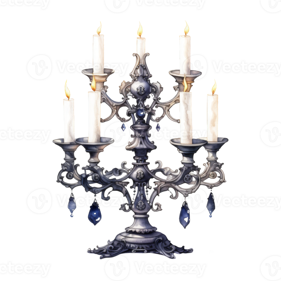Gothic Candelabra Isolated on a Transparent Background png