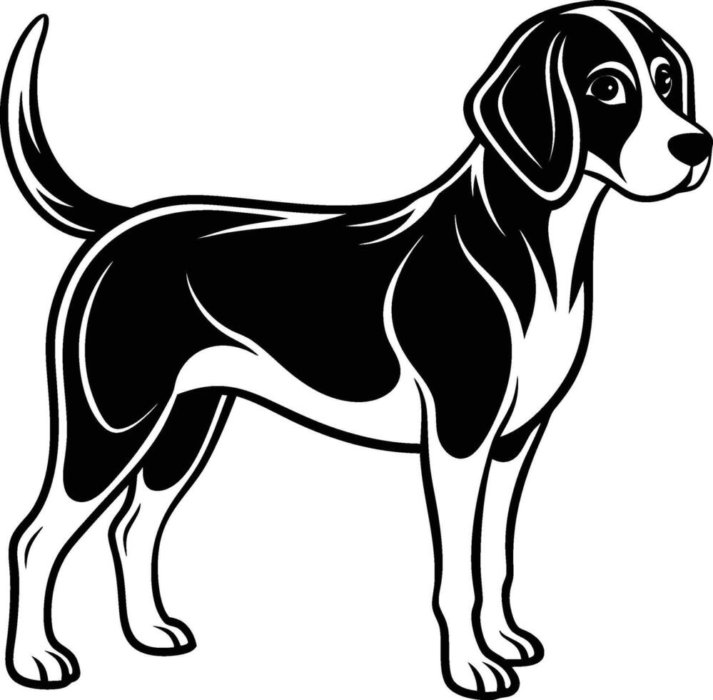 Beagle dog clipart illustration vector