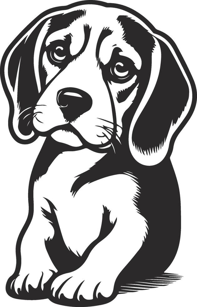 Beagle dog illustration vector