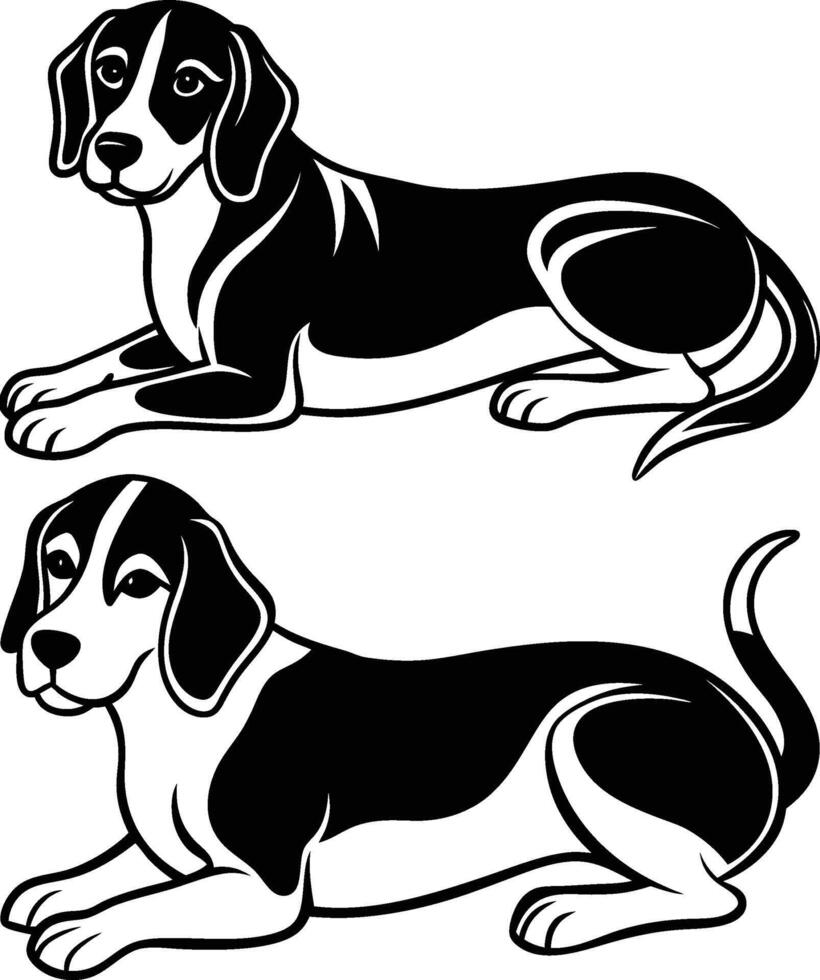 Beagle dog illustration vector