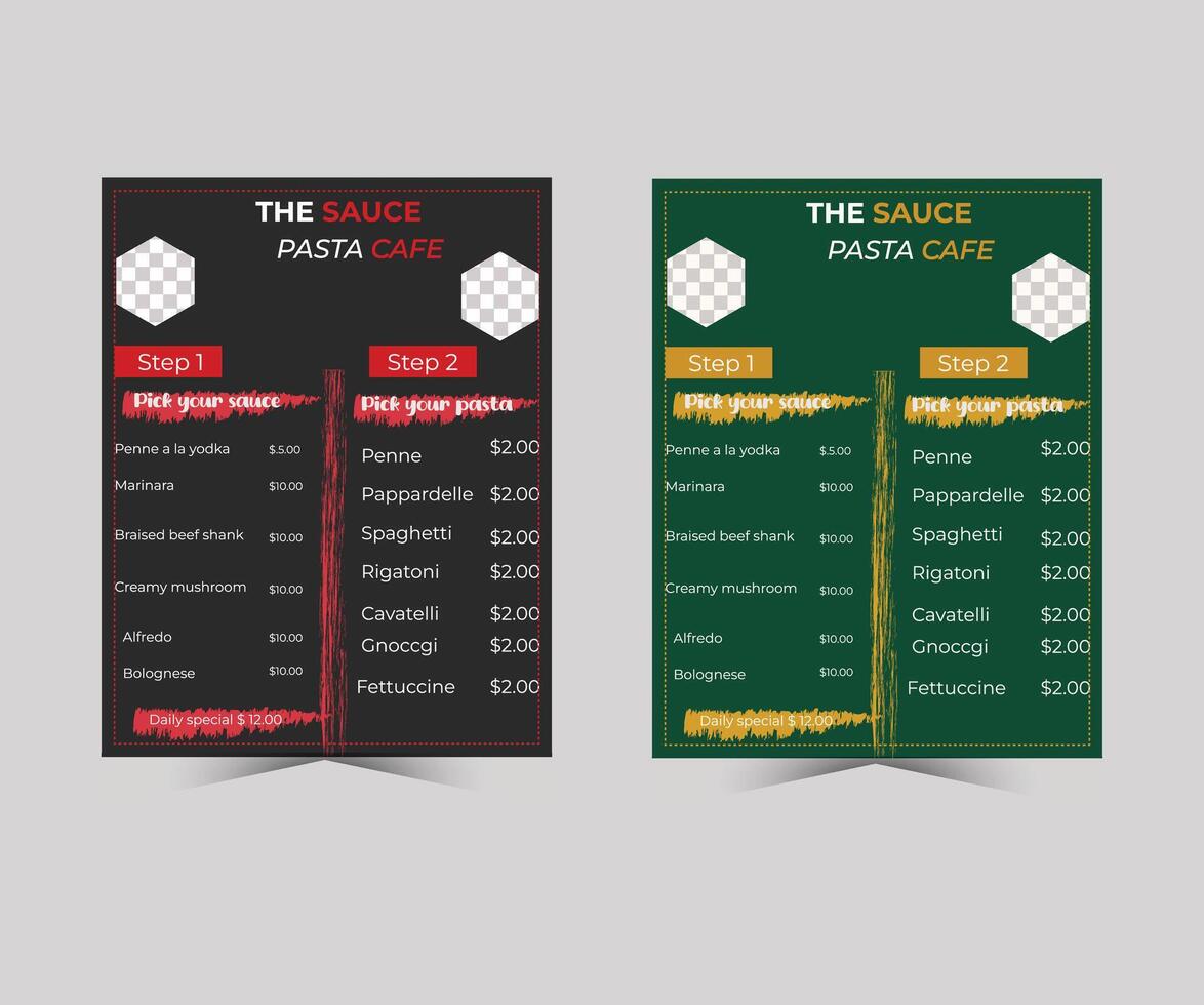 Food menu and restaurant vector