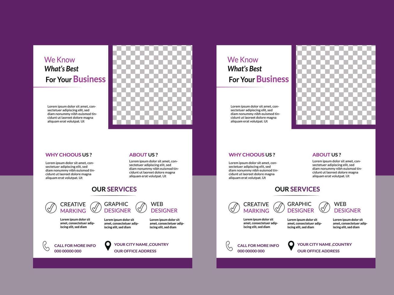 Flyer design, flyer template, modern flyer design. vector