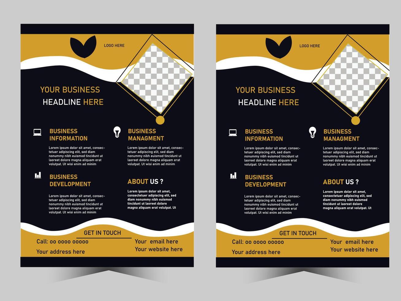 vertical business flyer template. vector