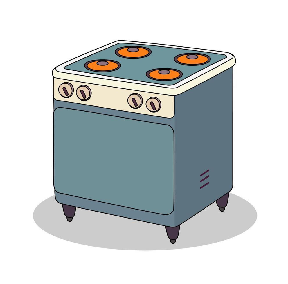 Cartoon Stove Illustration vector