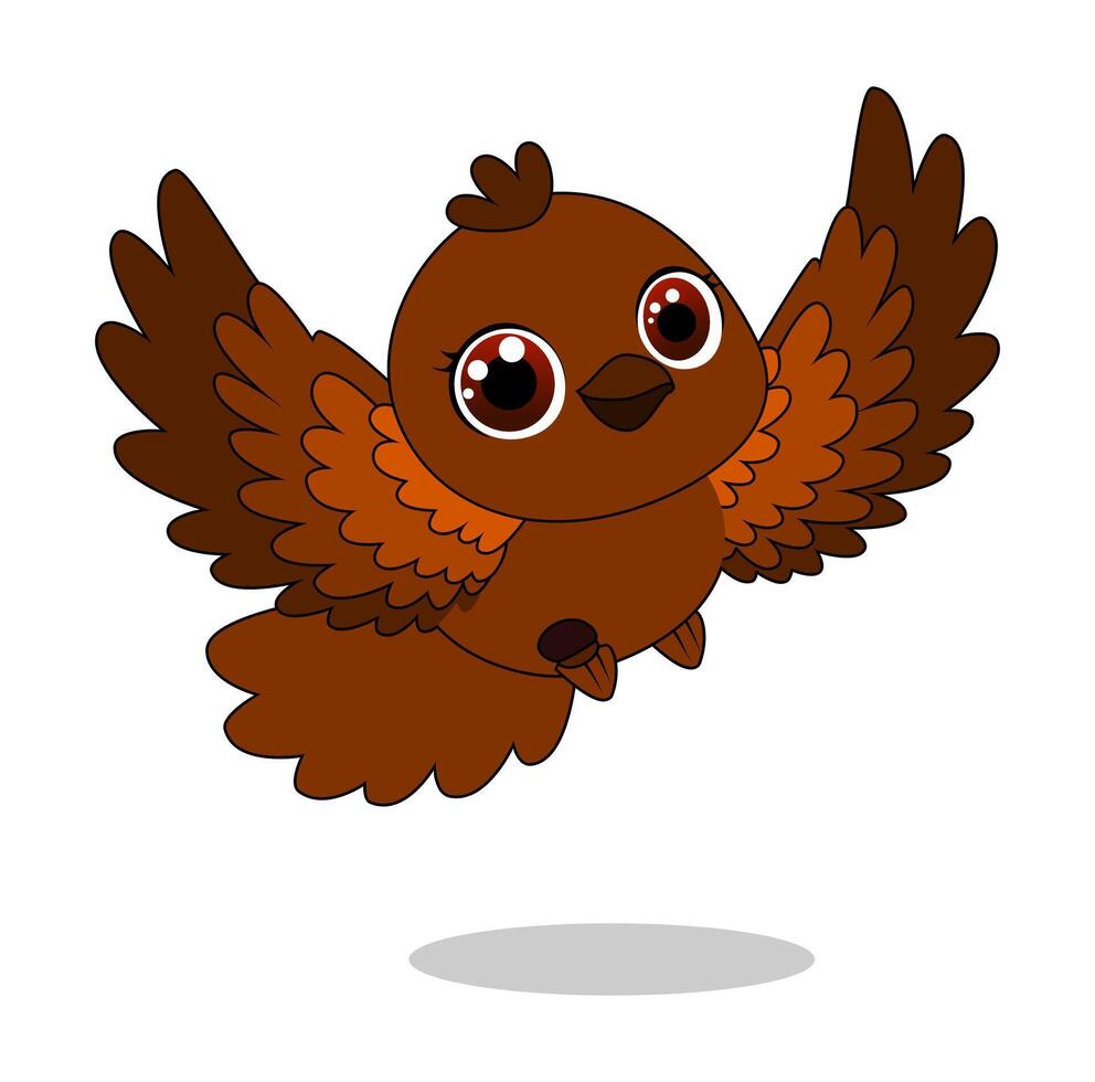Cartoon Bird Fly Illustration vector