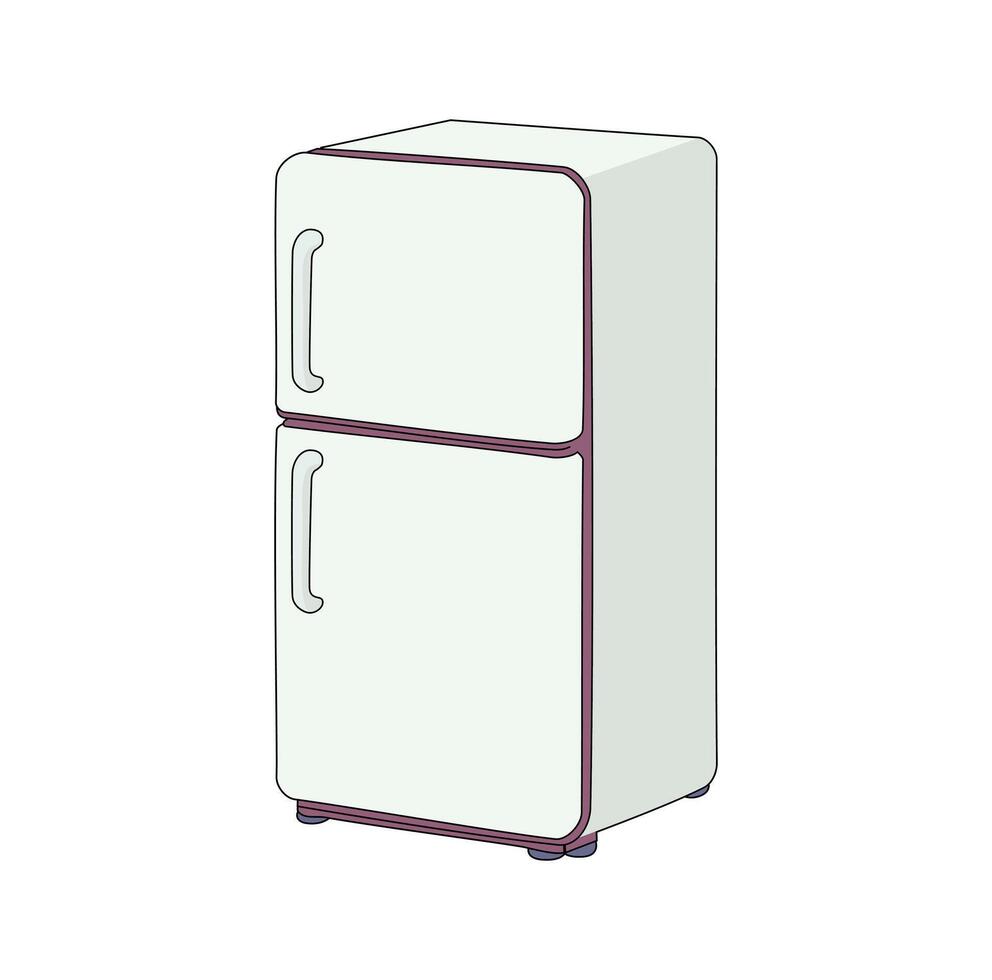 Cartoon Fridge Illustration vector