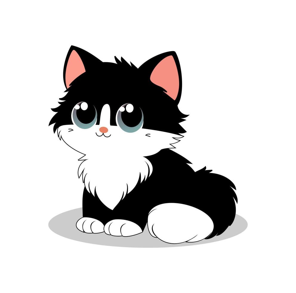 Cartoon Cat Sit Illustration vector